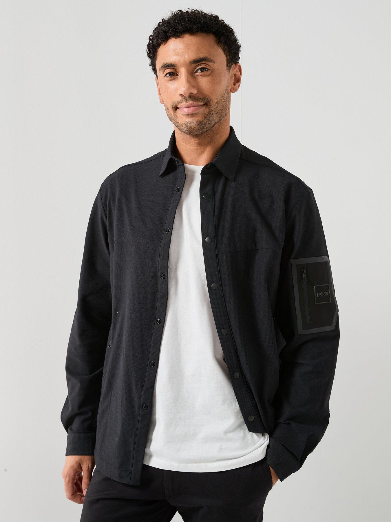 BOSS St_Tour Waffle Overshirt - Black