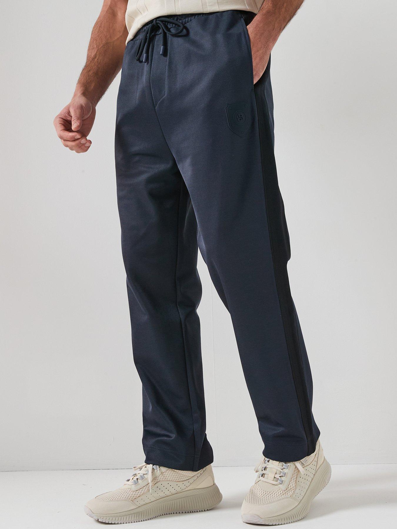 BOSS Blokecore Lux Hurley Trousers, Navy, Size L, Inside Leg Regular, Men