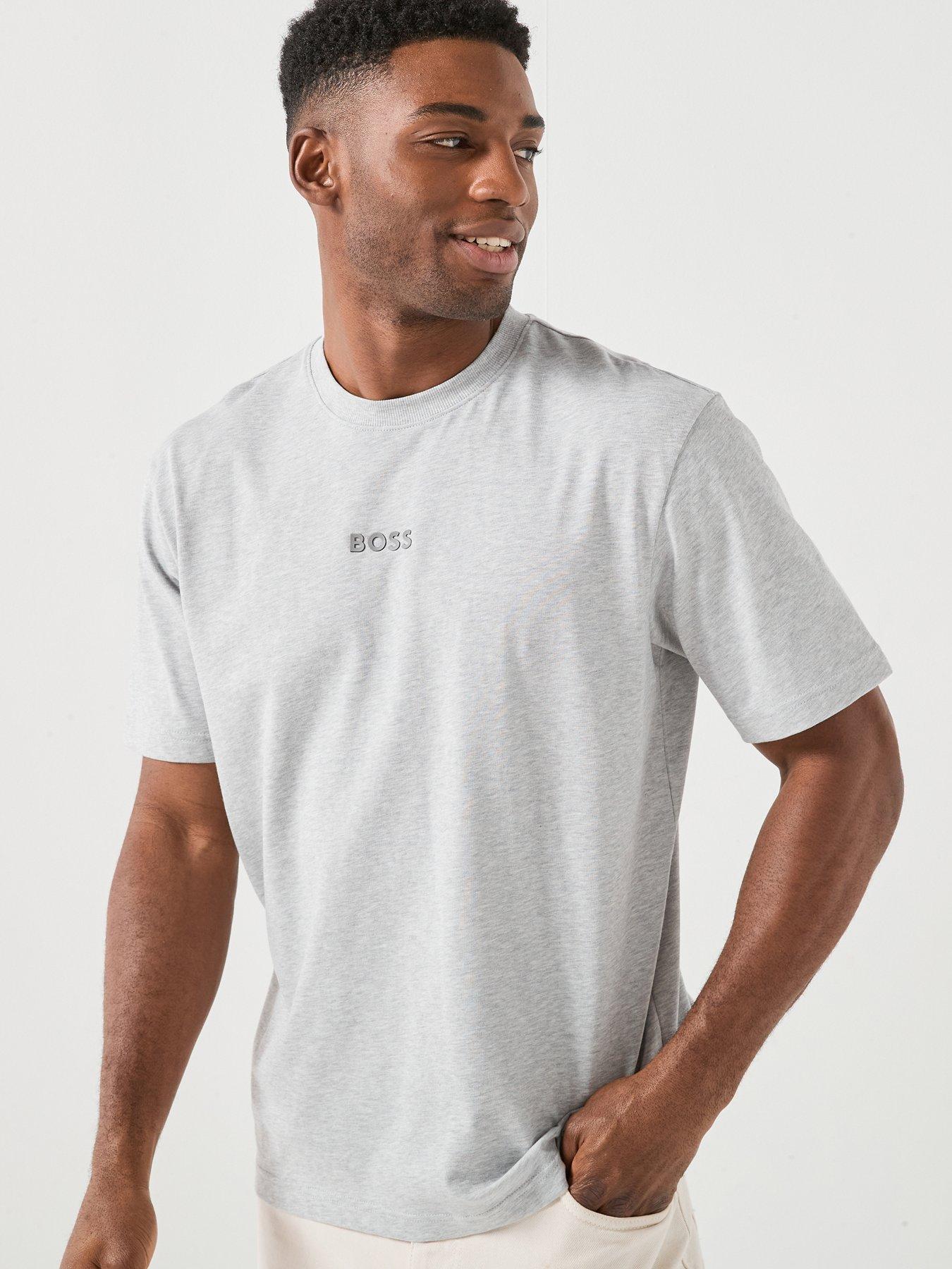 BOSS Centre Tonal Logo T-Shirt - Grey