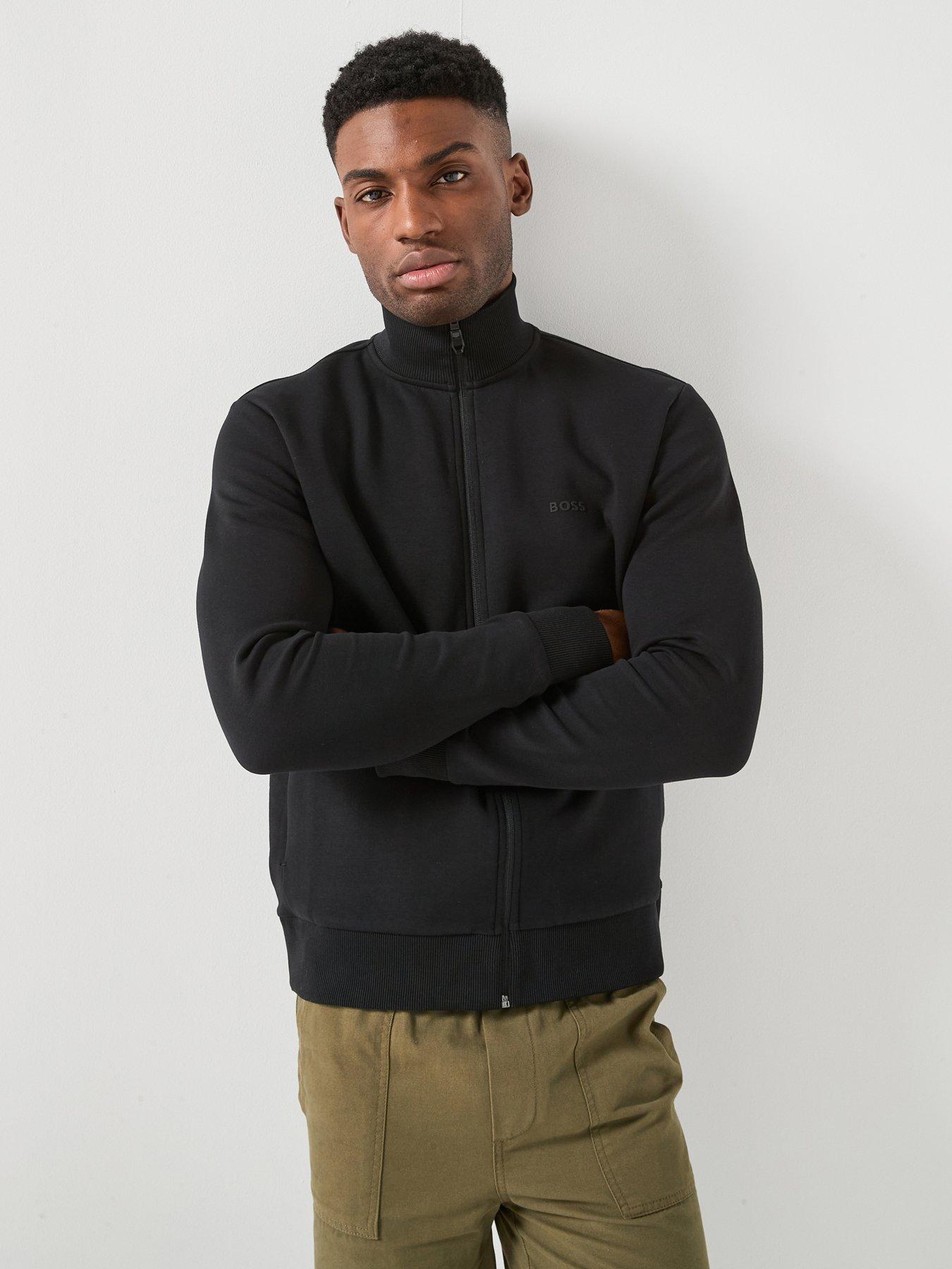 BOSS: Skaz Full Zip Sweatshirt - Black