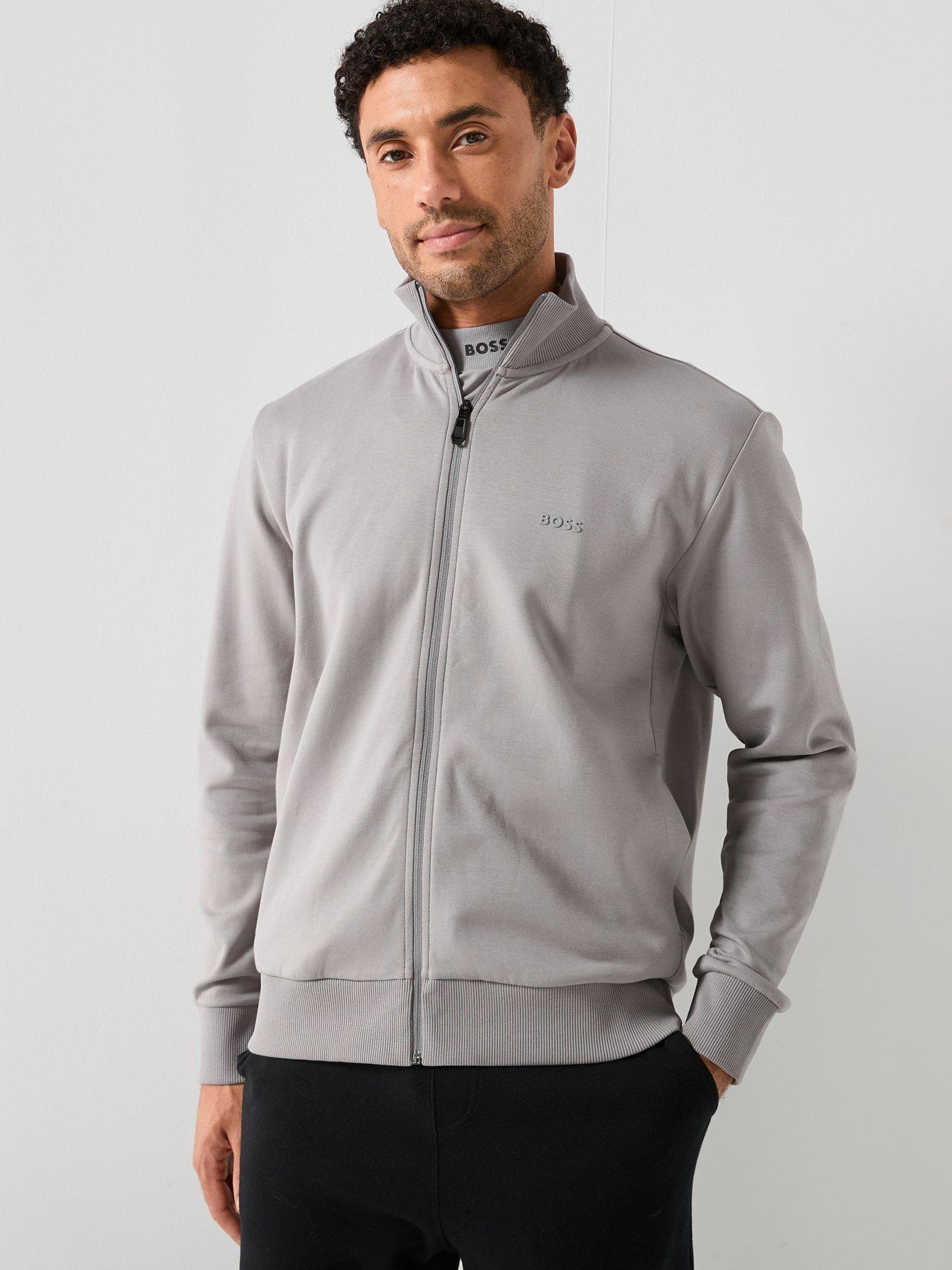 Boss Skaz Full Zip Sweat - Light Grey