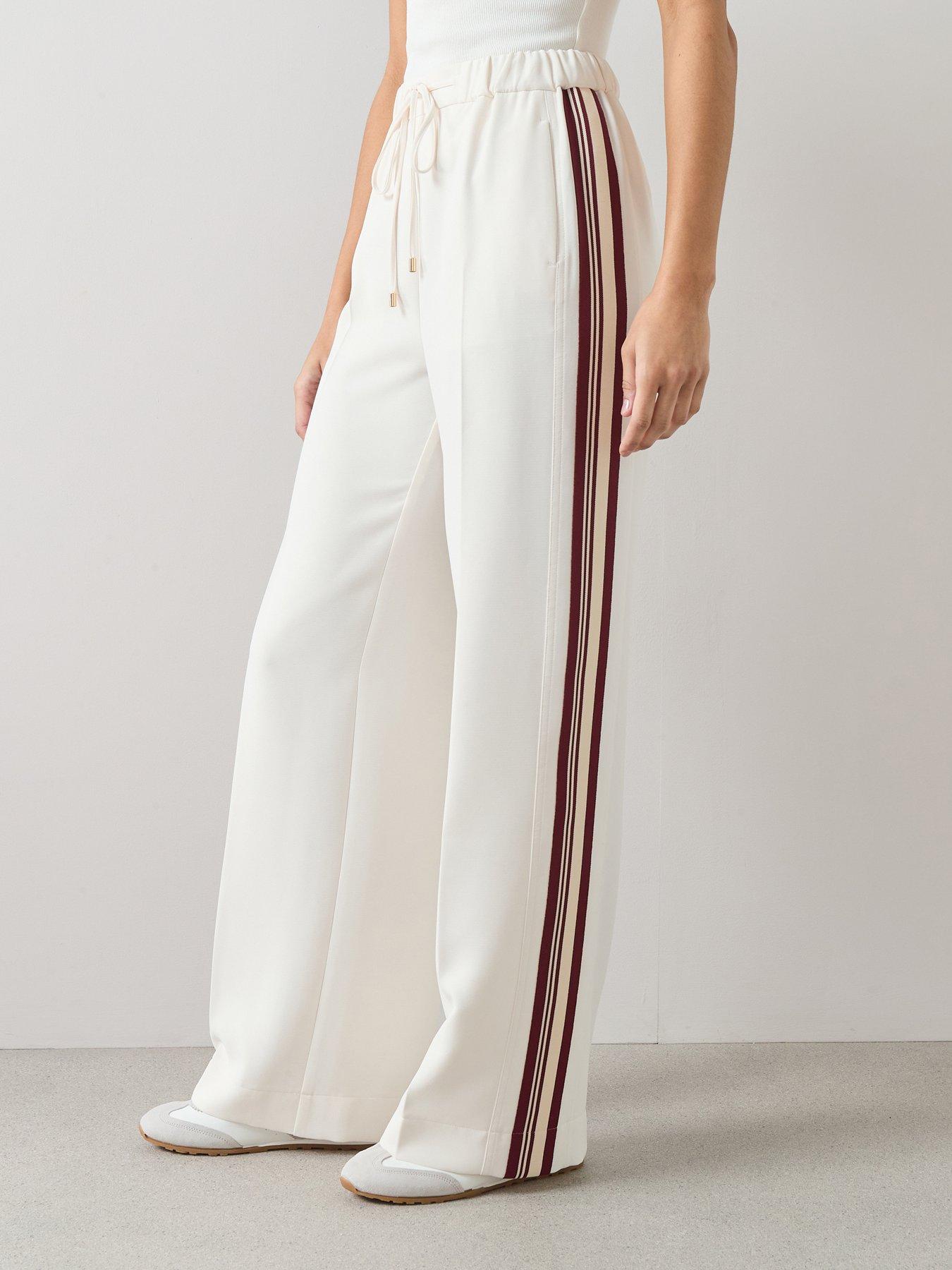 The Very Collection Side Stripe Smart Joggers - Cream