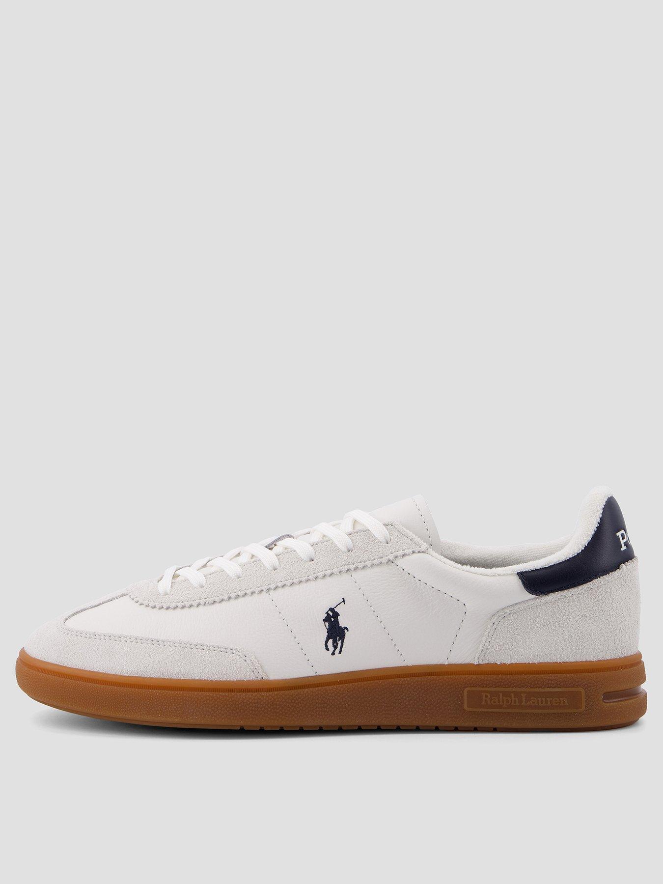 Polo Ralph Lauren Bedford Leather/Suede Sneakers - White