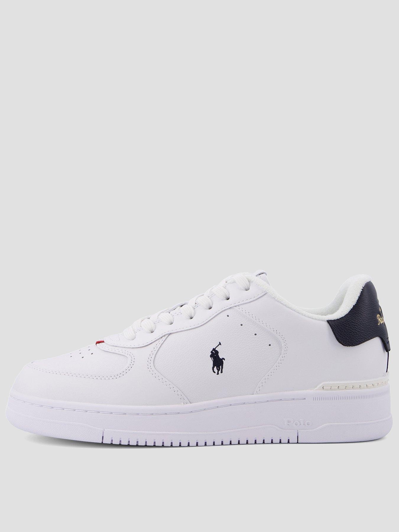 Polo Ralph Lauren Masters Court Ribbon Leather Sneakers - White