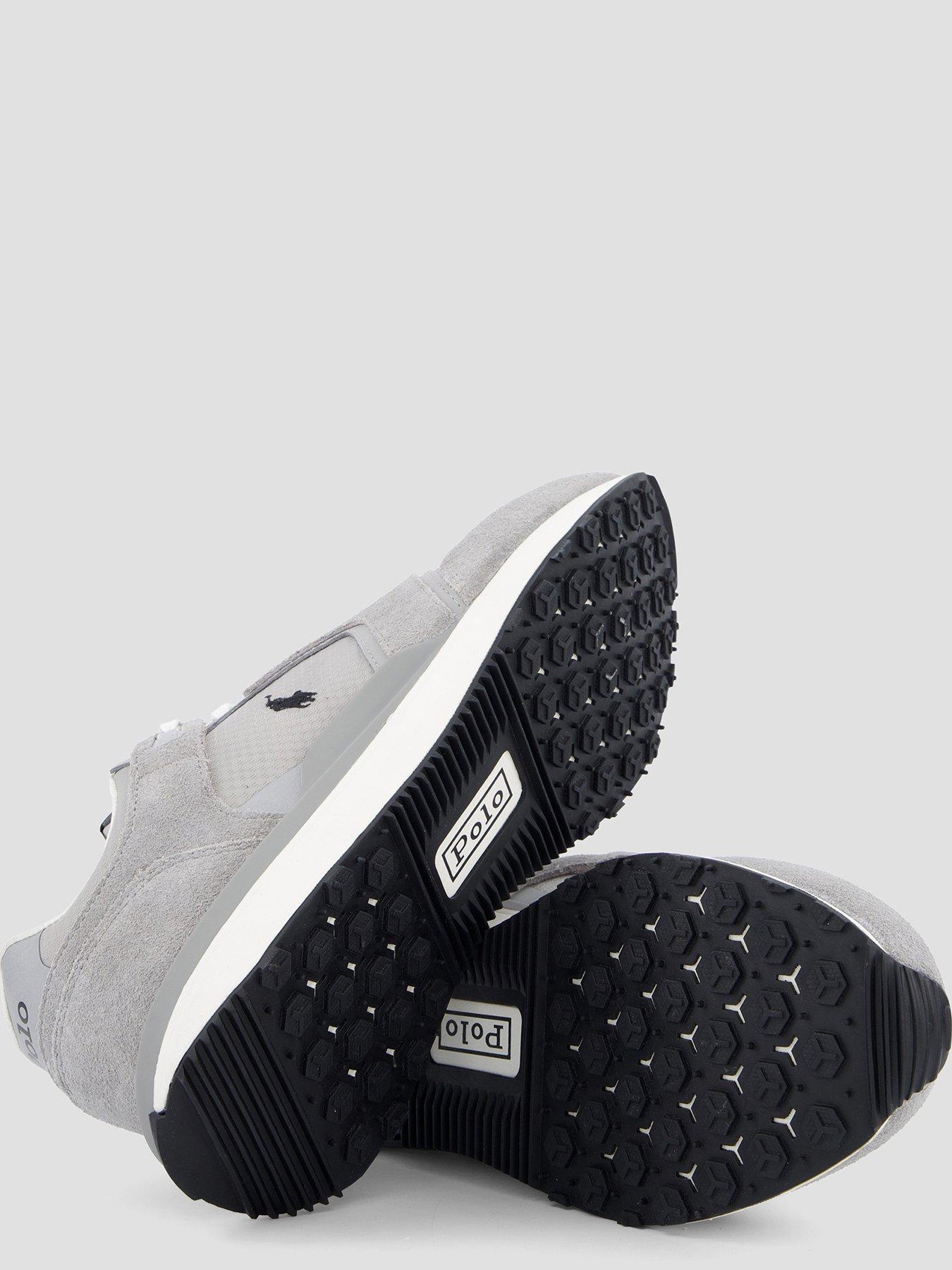 Image 4 of 7 of Polo Ralph Lauren Train 89 V2 Suede/Nubuck/Nylon Sneakers - Grey