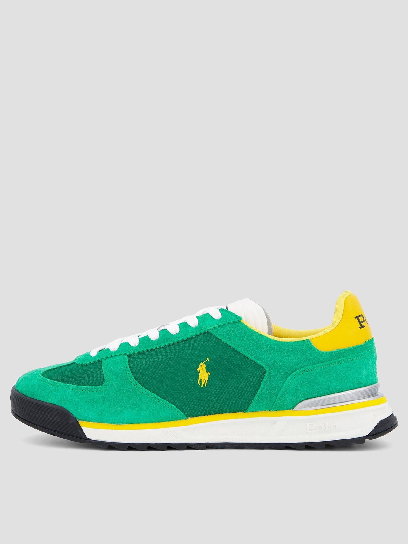 Polo Ralph Lauren Varick Suede/Leather/Nylon Sneakers, Green, Size 6, Men