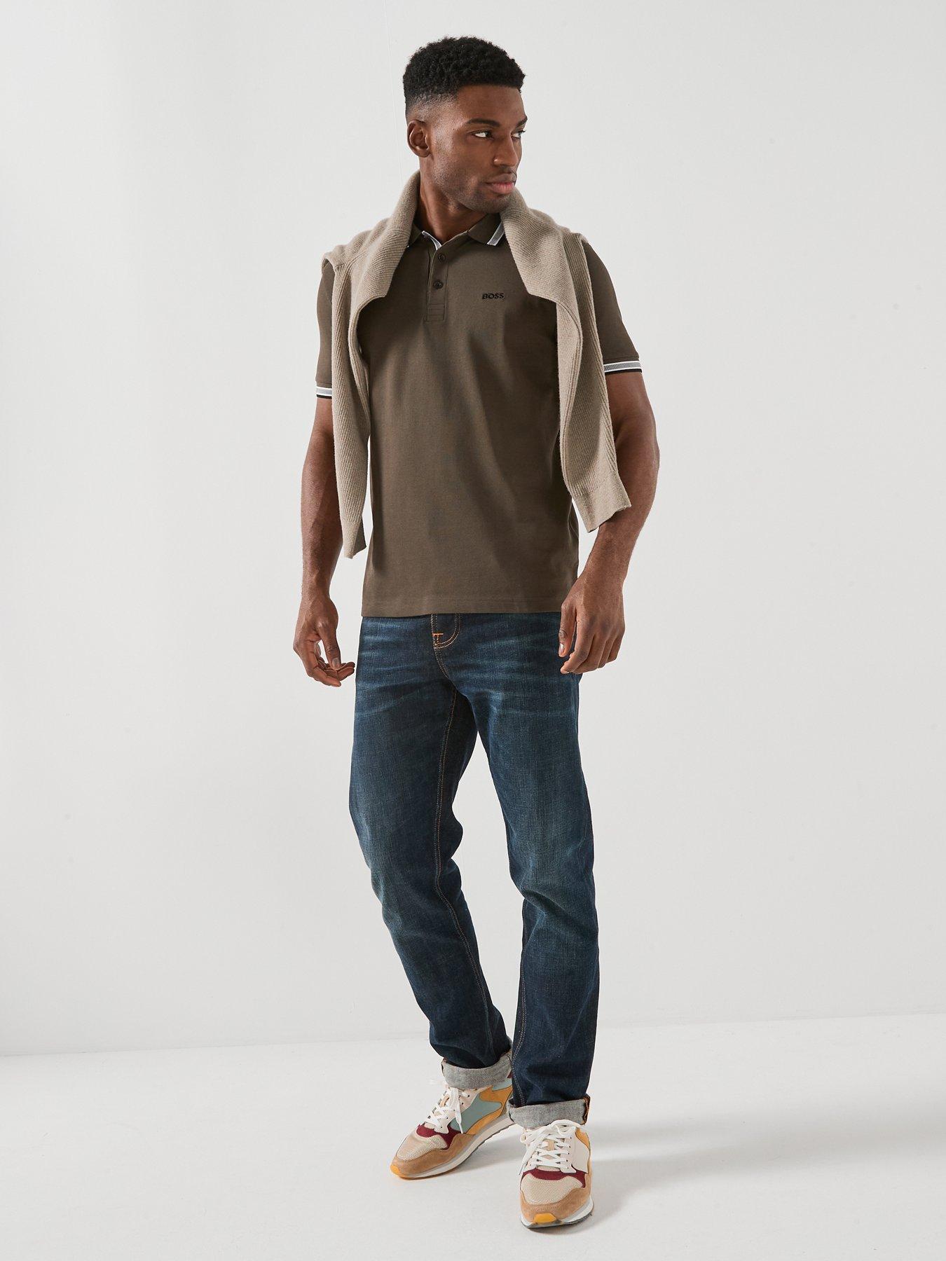 BOSS Paddy Tipping Polo Shirt - Brown | Very
