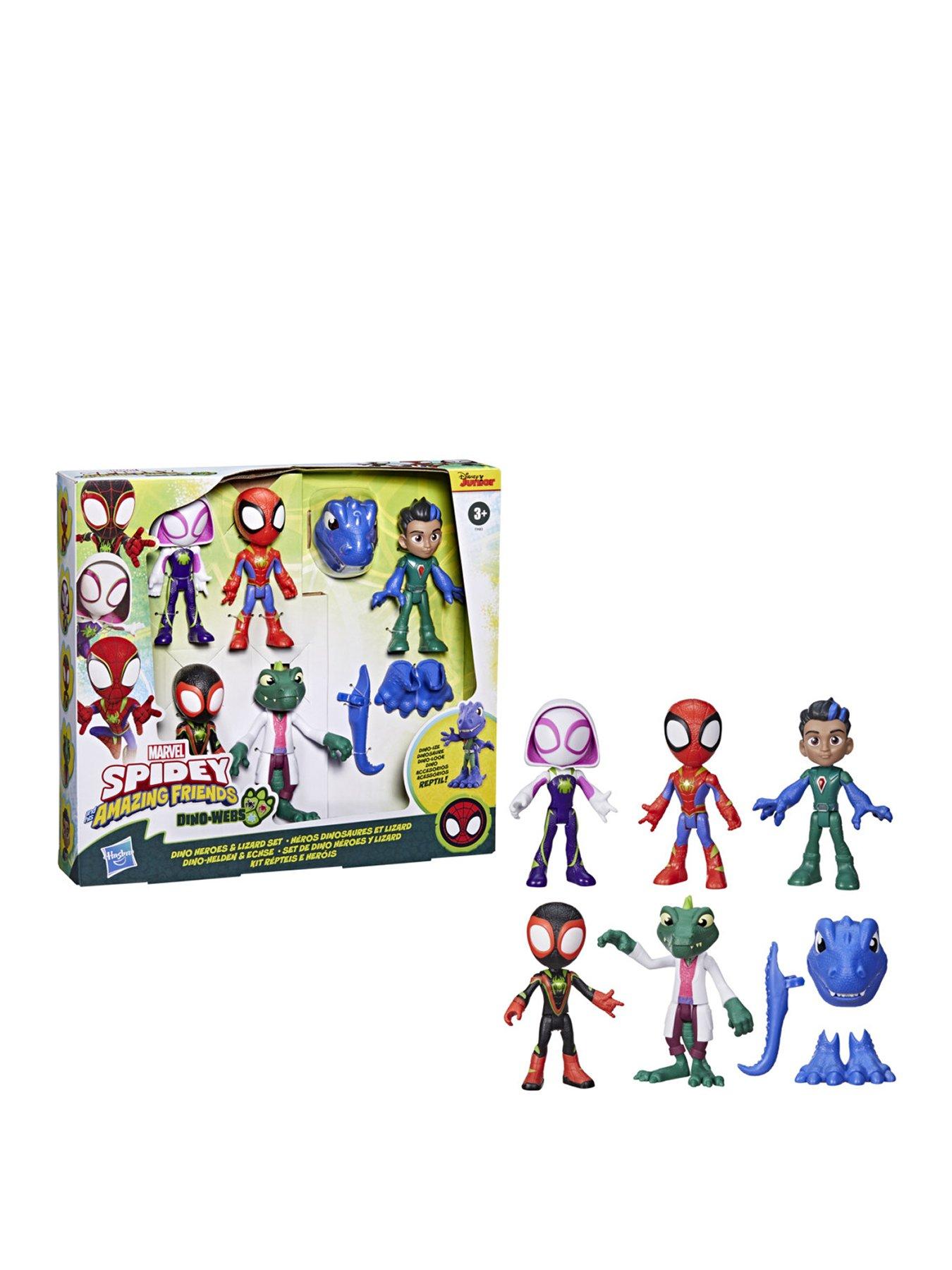 undefined Spidey and His Amazing Friends Dino-Webs Dino Heroes and Lizard Figure Set