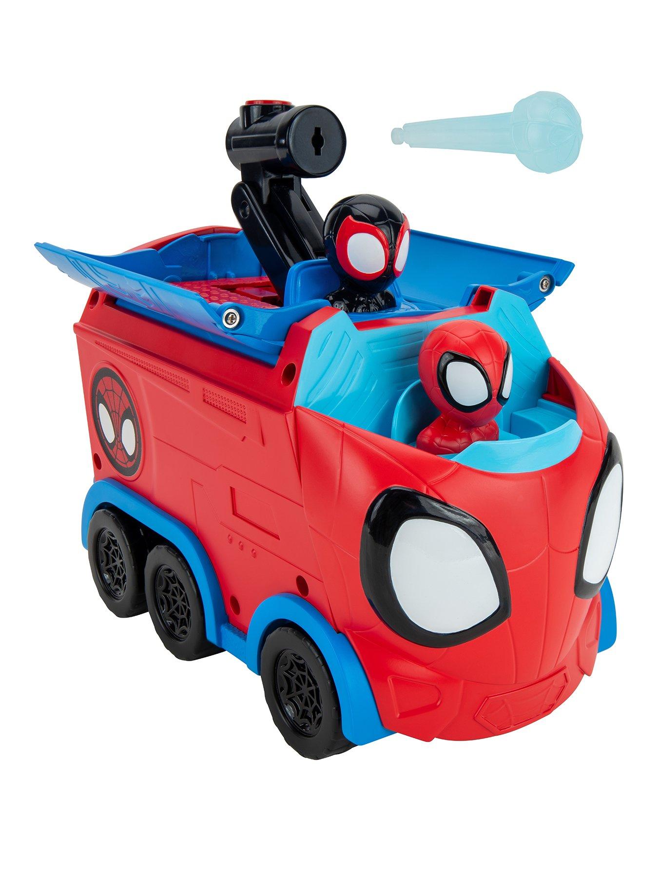 undefined Marvel's Spidey and his Amazing Friends Web Spinning Hauler - 8-inch 3-in-1 Transforming Vehicle