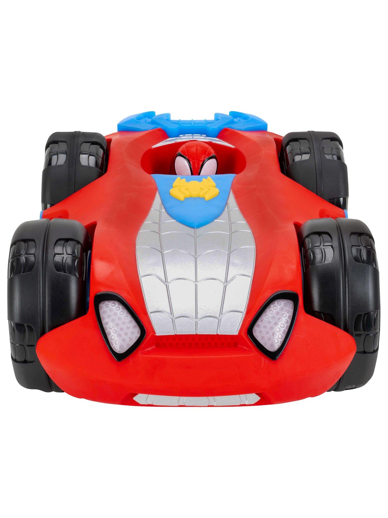 Coche Flip And Reveal De Spidey Y Sus Amigos – Vehículo De 11 Pulgadas Con Luces, Sonidos Y Lanzadores De Redes, Transformable En Modo Crucero