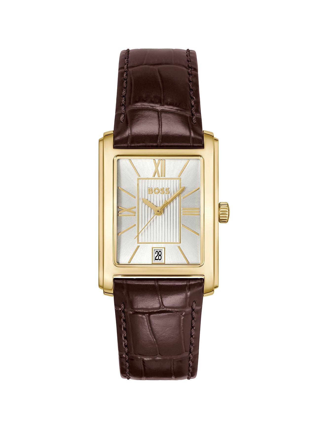 Square Hugo Boss Brown Watch BOSS Gents BOSS Principle Dress Watch
