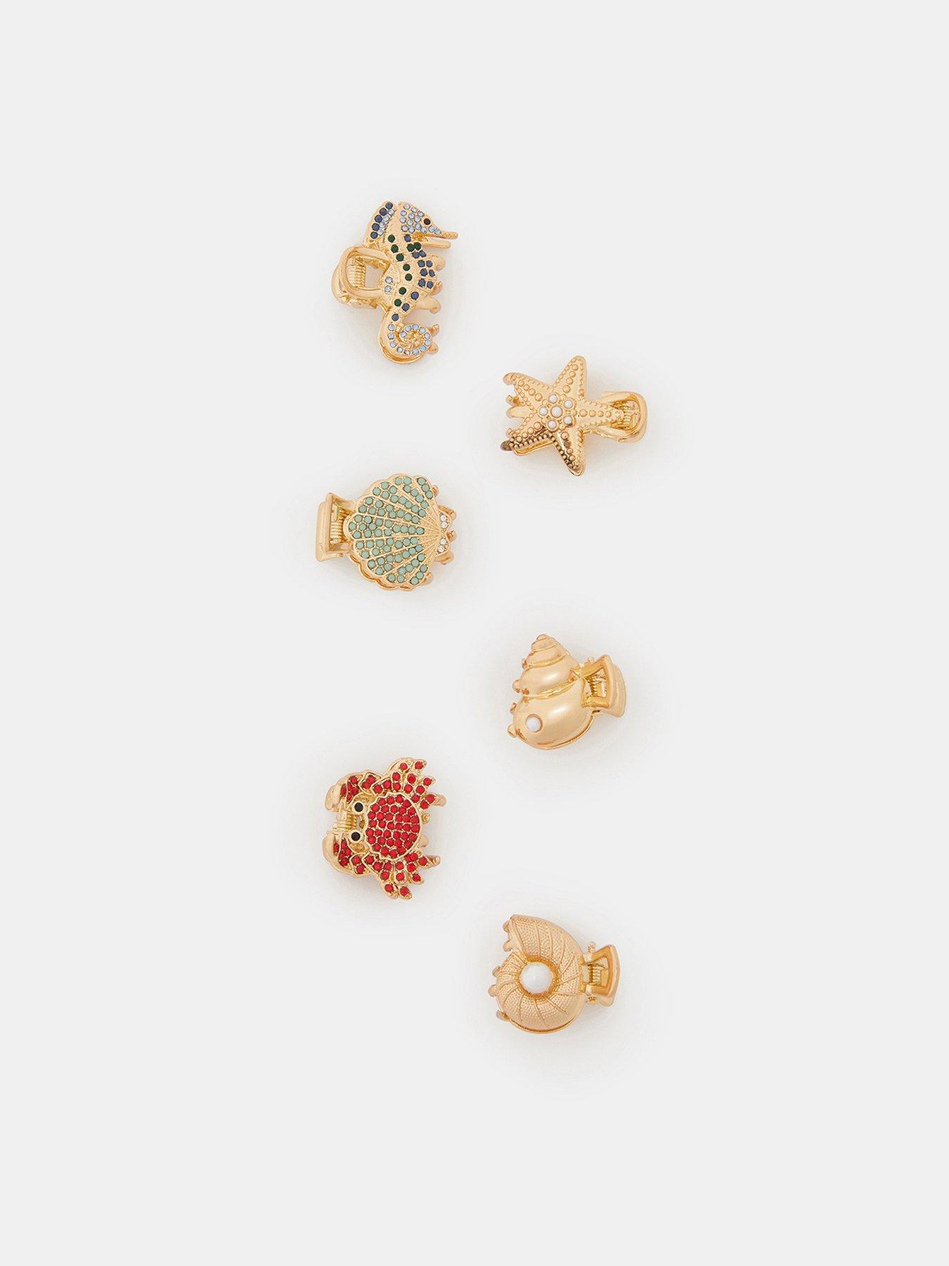Image 2 of 2 of Accessorize X 6 Pack Under The Sea Clips - Multi