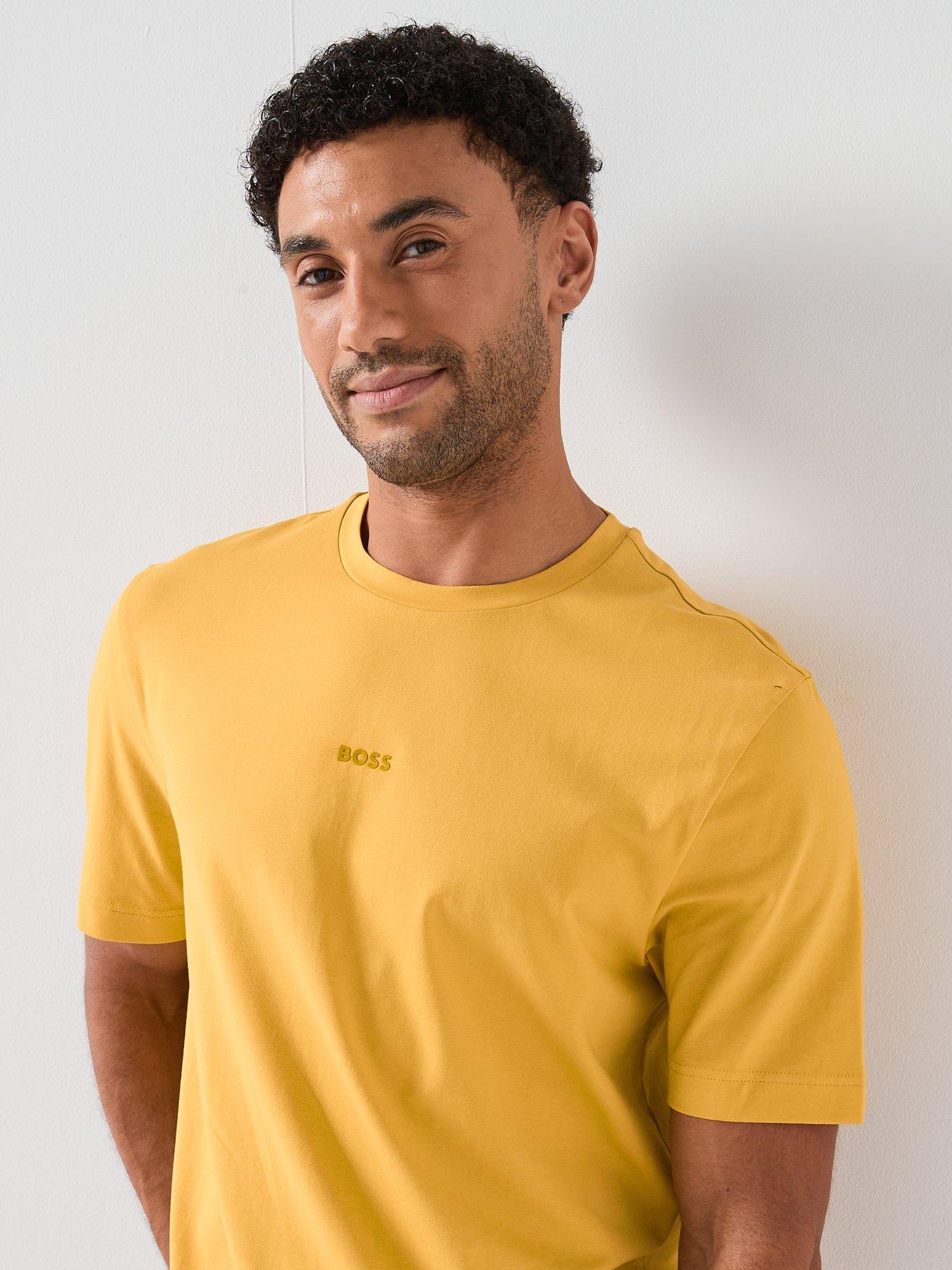 BOSS Centre Logo T-Shirt - Yellow | Very