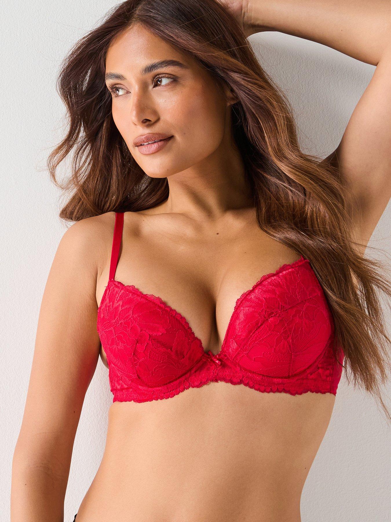 DORINA Perfect Lacec & s Padded Plunge - Red