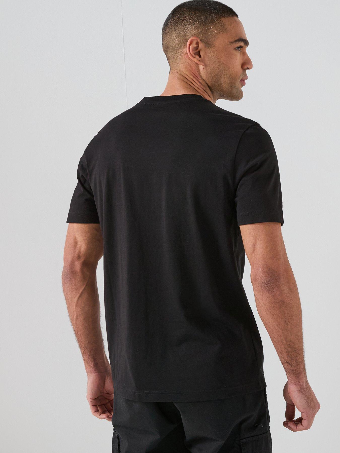 Image 2 of 6 of BOSS Te_Plain Small Chest Graphic T-Shirt - Black