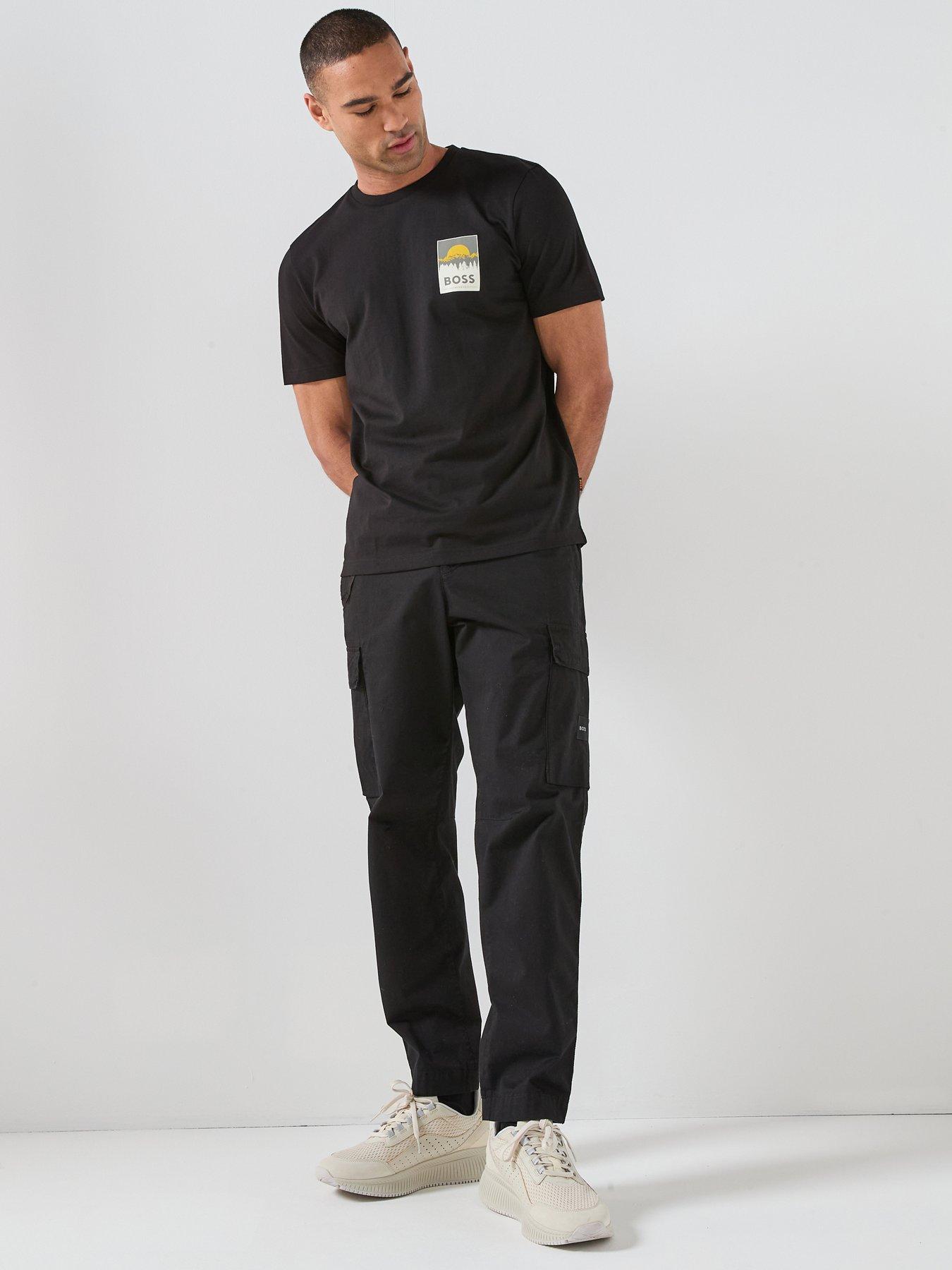 Image 3 of 6 of BOSS Te_Plain Small Chest Graphic T-Shirt - Black