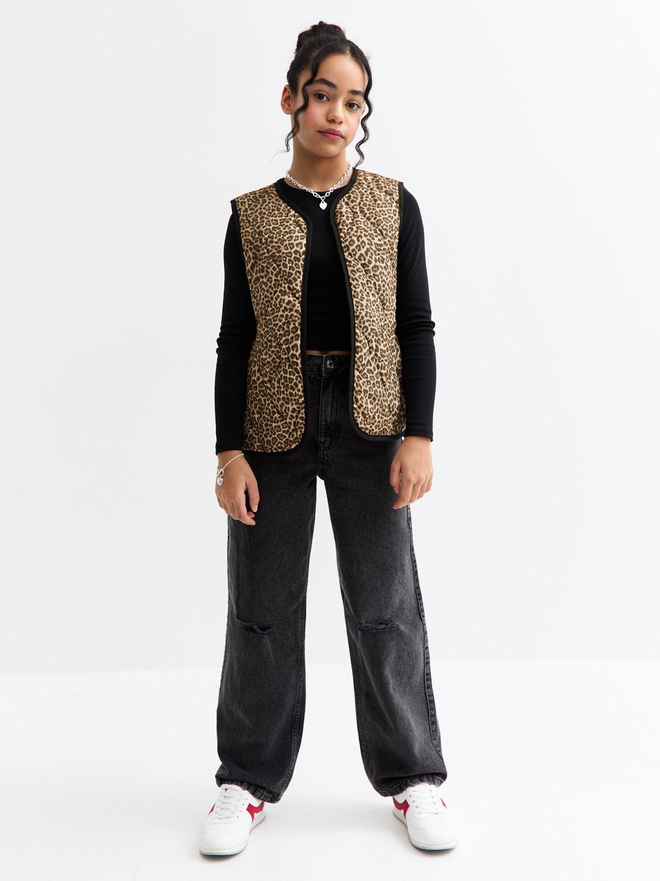 New Look 915 Leopard Print Quilted Gilet - Multi