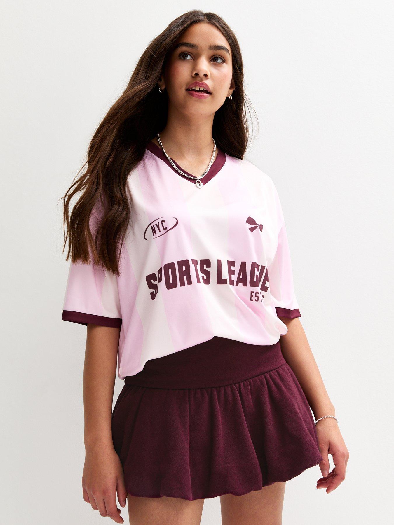 New Look 915 Girls Dark Burgundy Puffball Skort