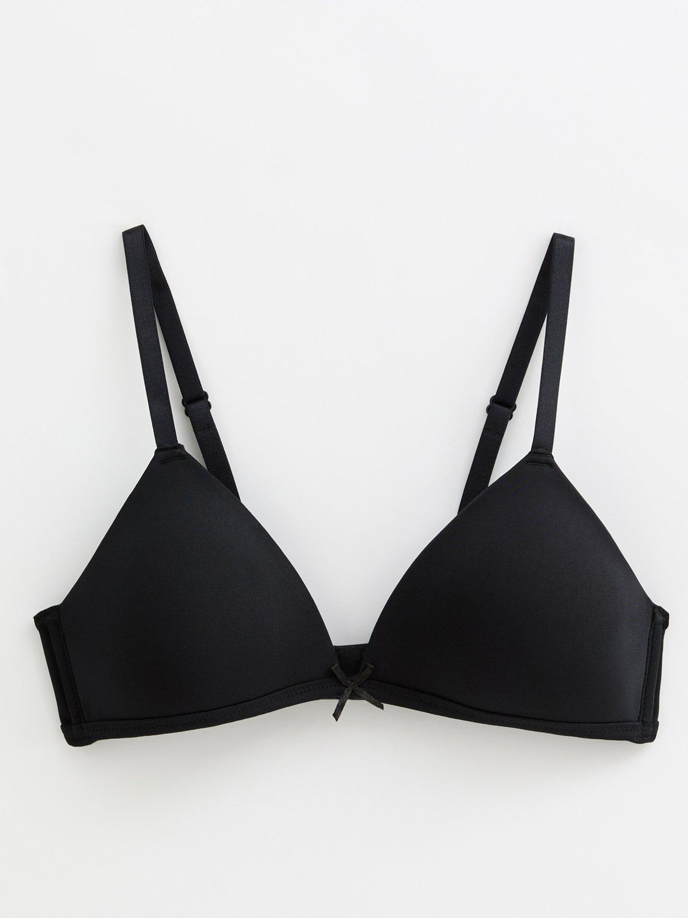 undefined Girls Non Wired Triangle Bra - Black