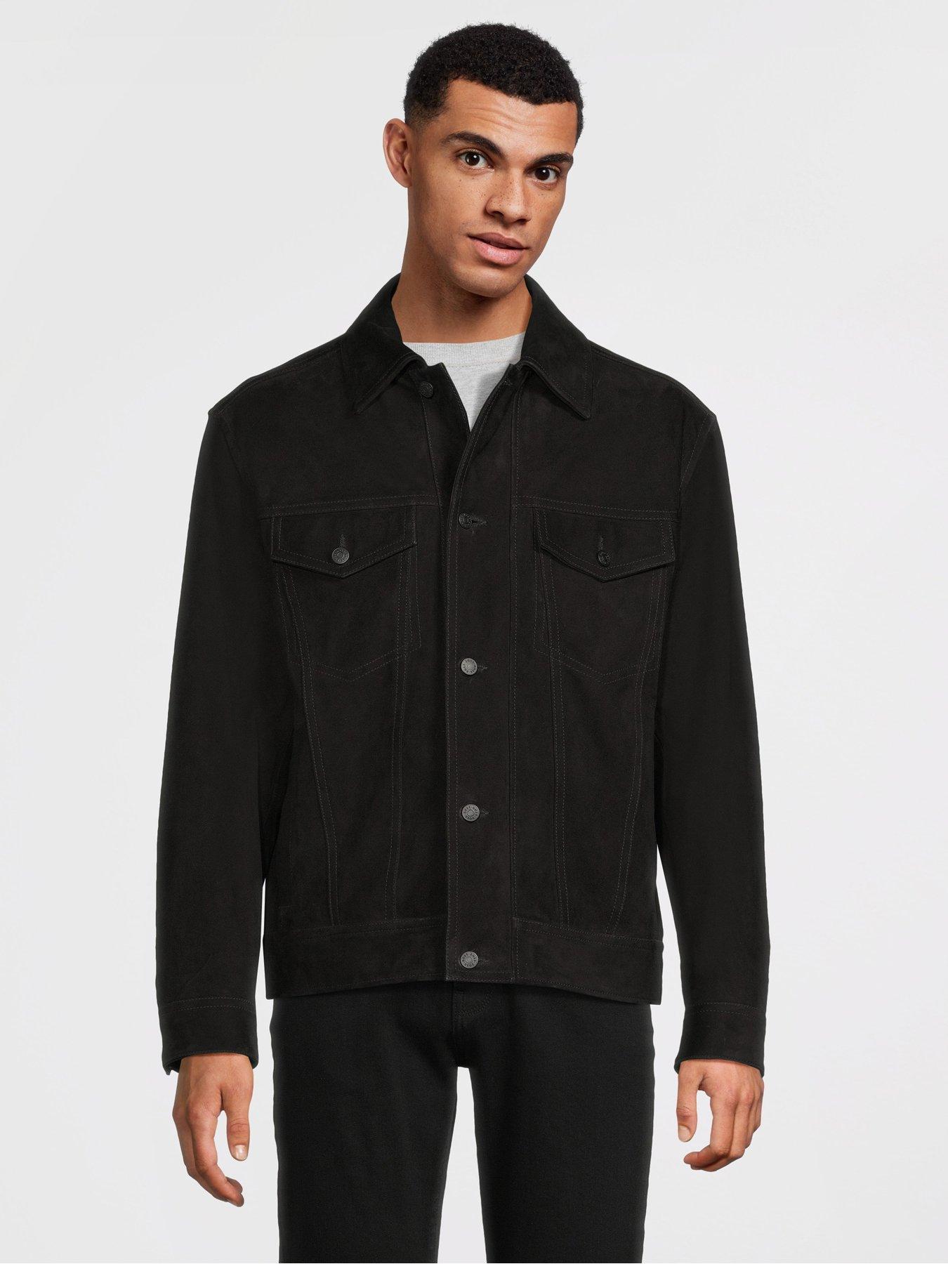 BOSS Johot Suede Western Jacket - Black