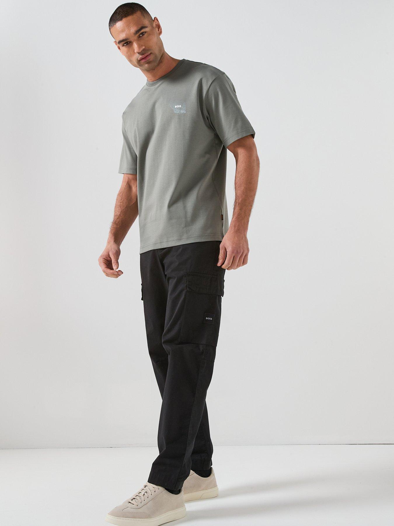 Image 3 of 6 of BOSS Te_City Lights Back Graphic T-Shirt - Grey