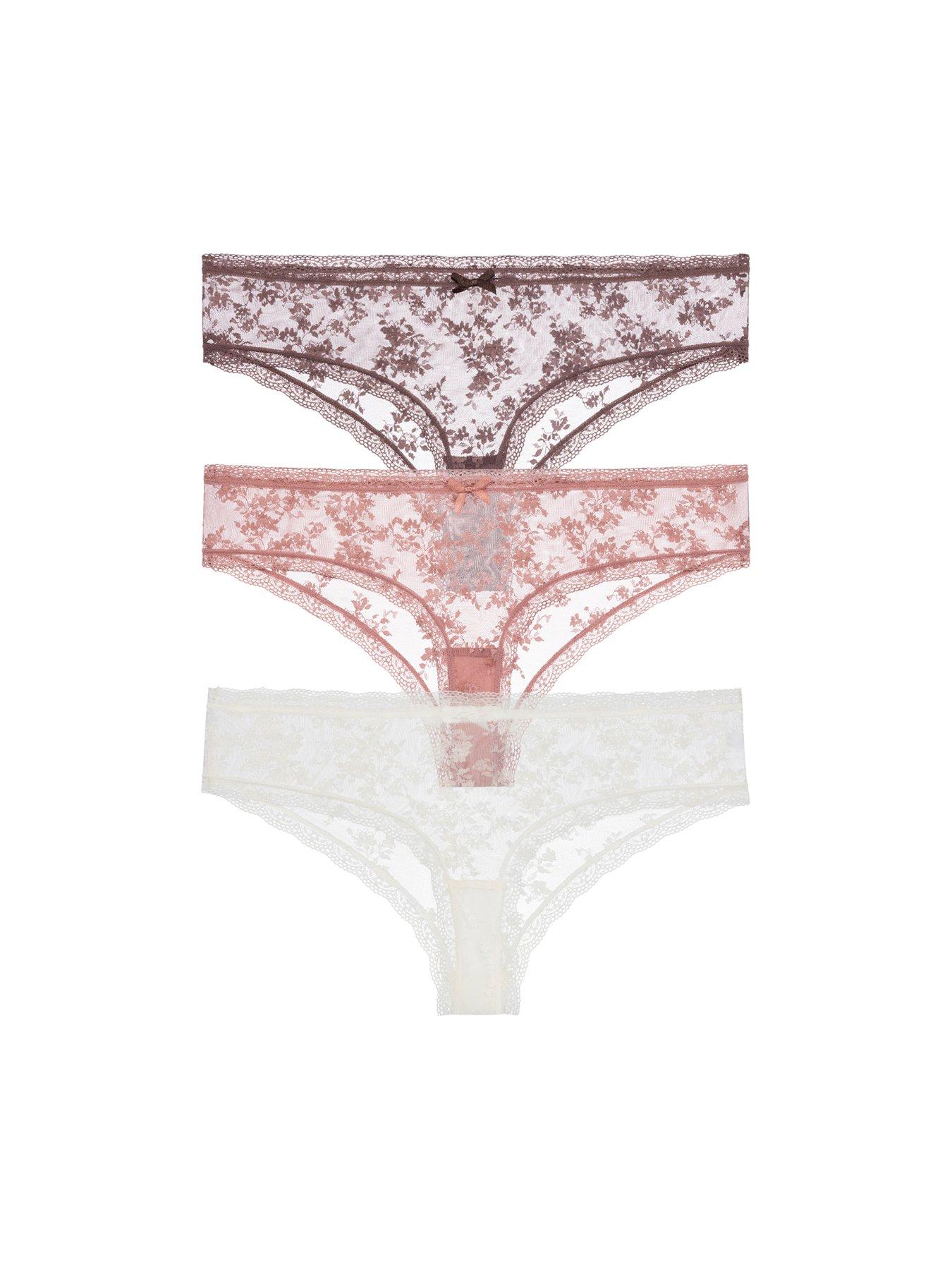 DORINA Lana 3ppcheeky Brazilian - Ivory / Brown/ Pink