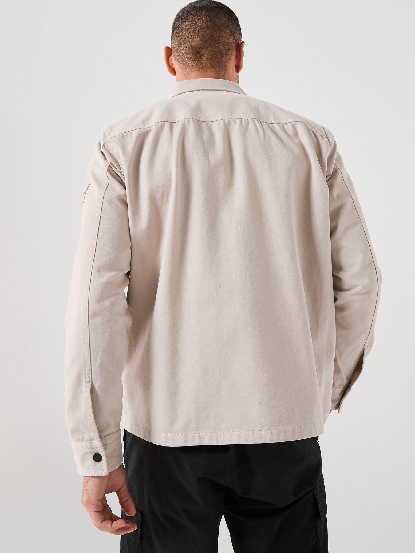 Image 2 of 6 of BOSS Lorum_m Cotton Twill Zip Overshirt - Grey