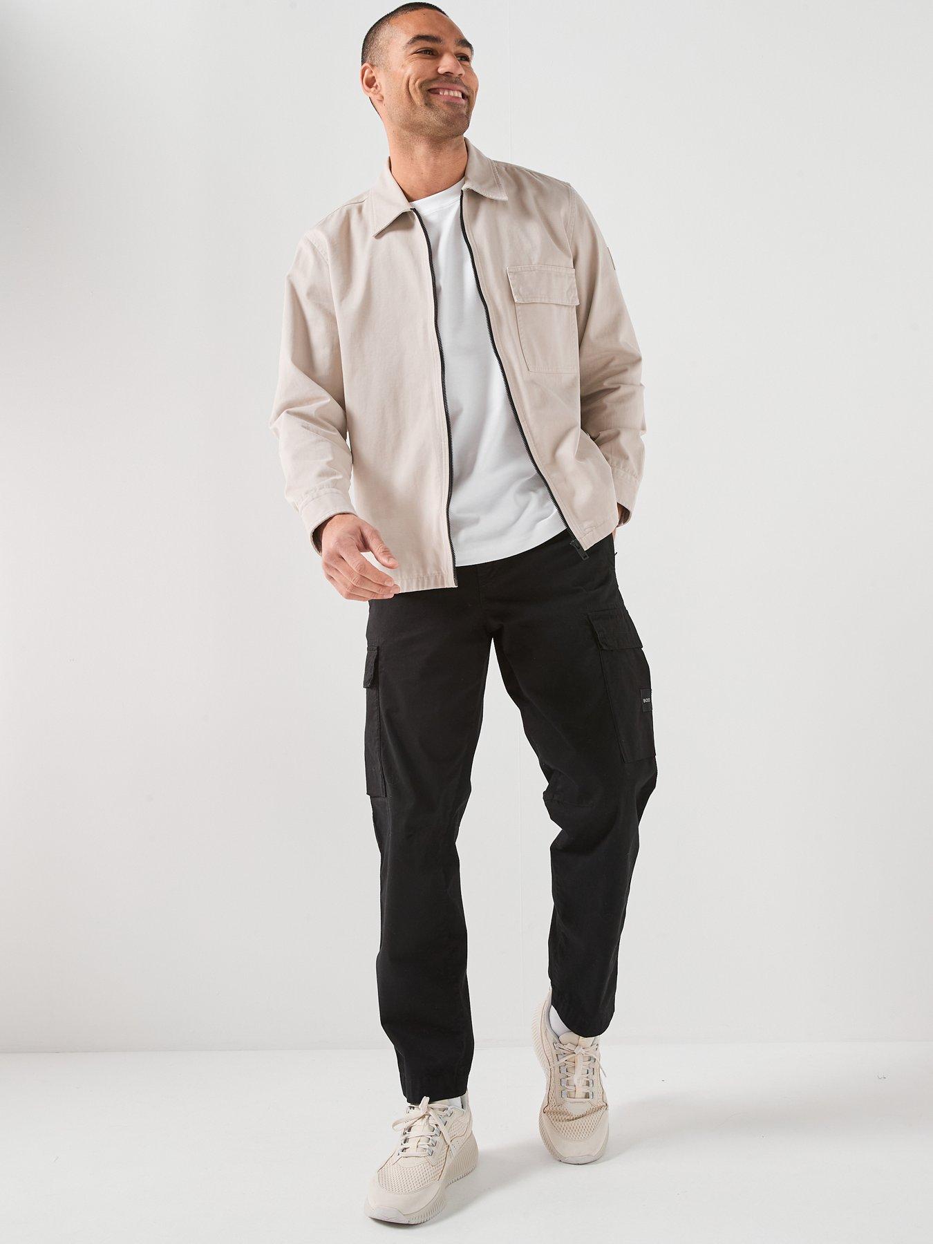 Image 3 of 6 of BOSS Lorum_m Cotton Twill Zip Overshirt - Grey