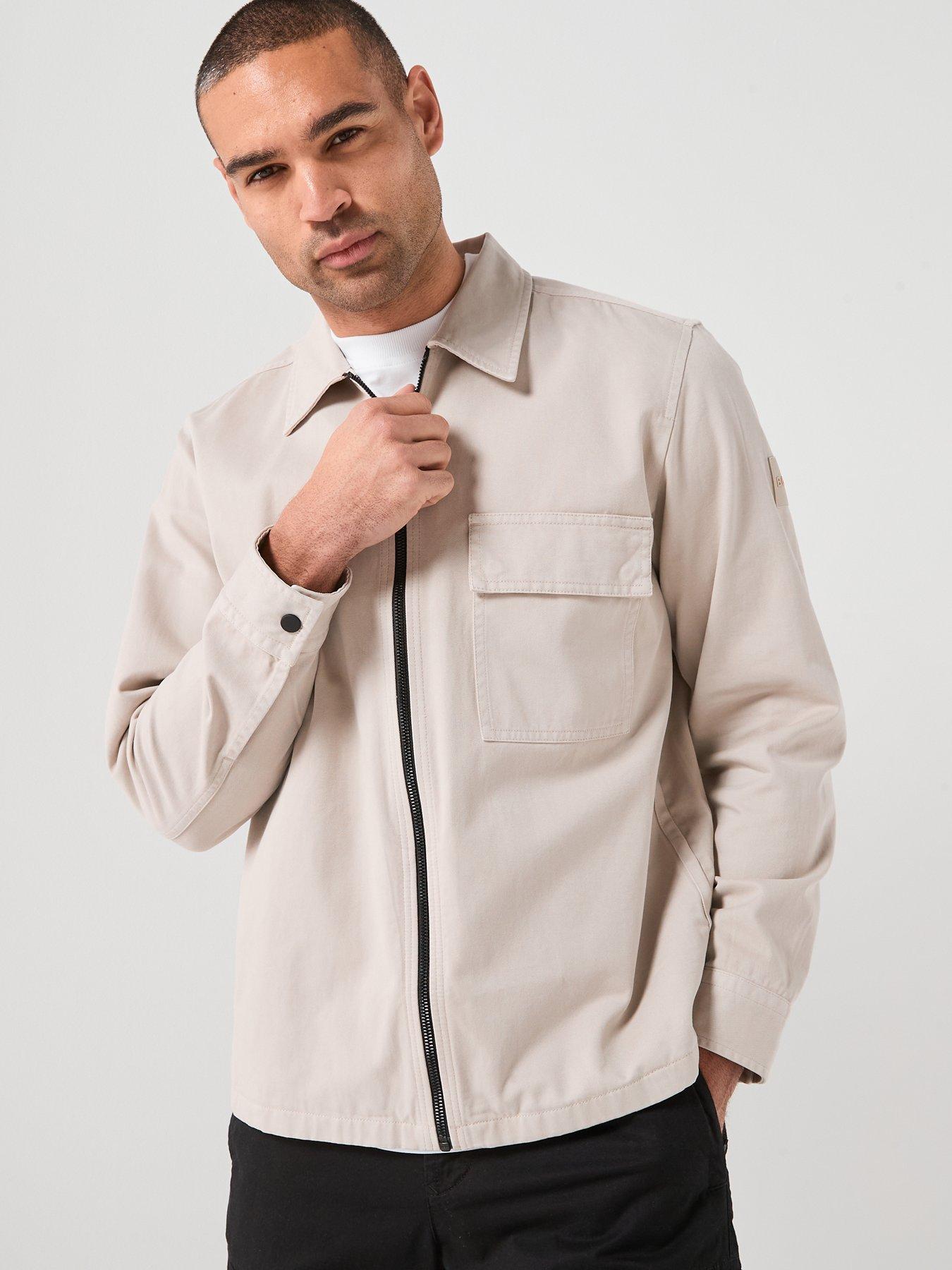 Image 6 of 6 of BOSS Lorum_m Cotton Twill Zip Overshirt - Grey