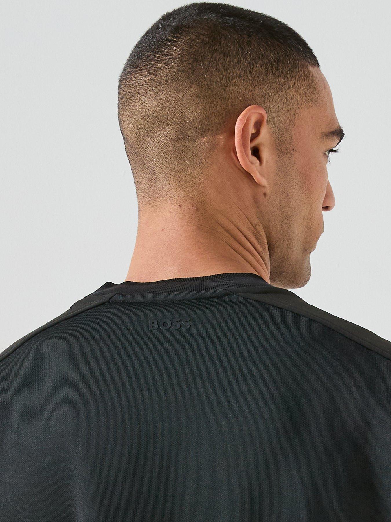 Image 4 of 6 of BOSS Arm Pocket Crew Sweatshirt - Black