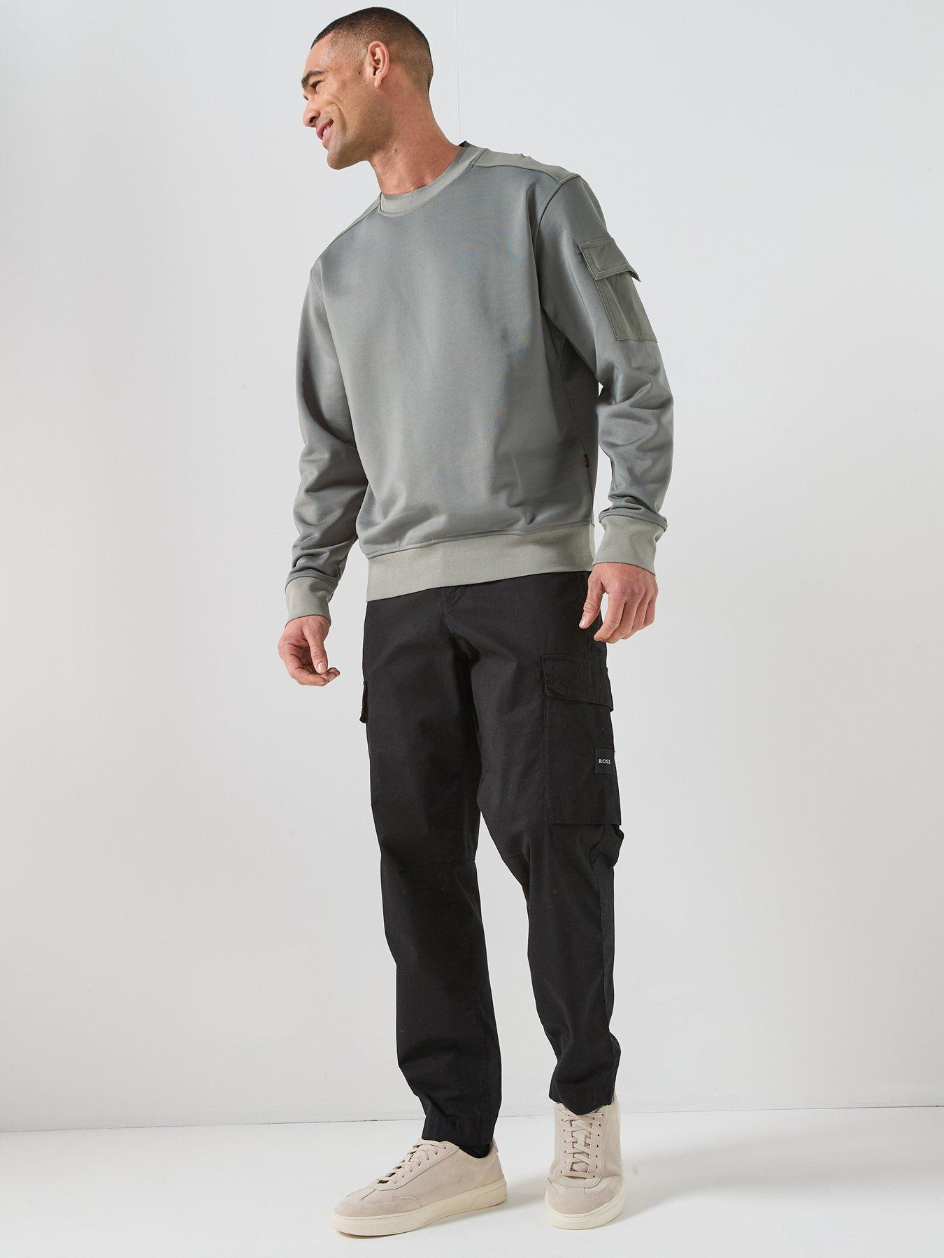 Image 3 of 6 of BOSS Arm Pocket Crew Sweatshirt - Grey