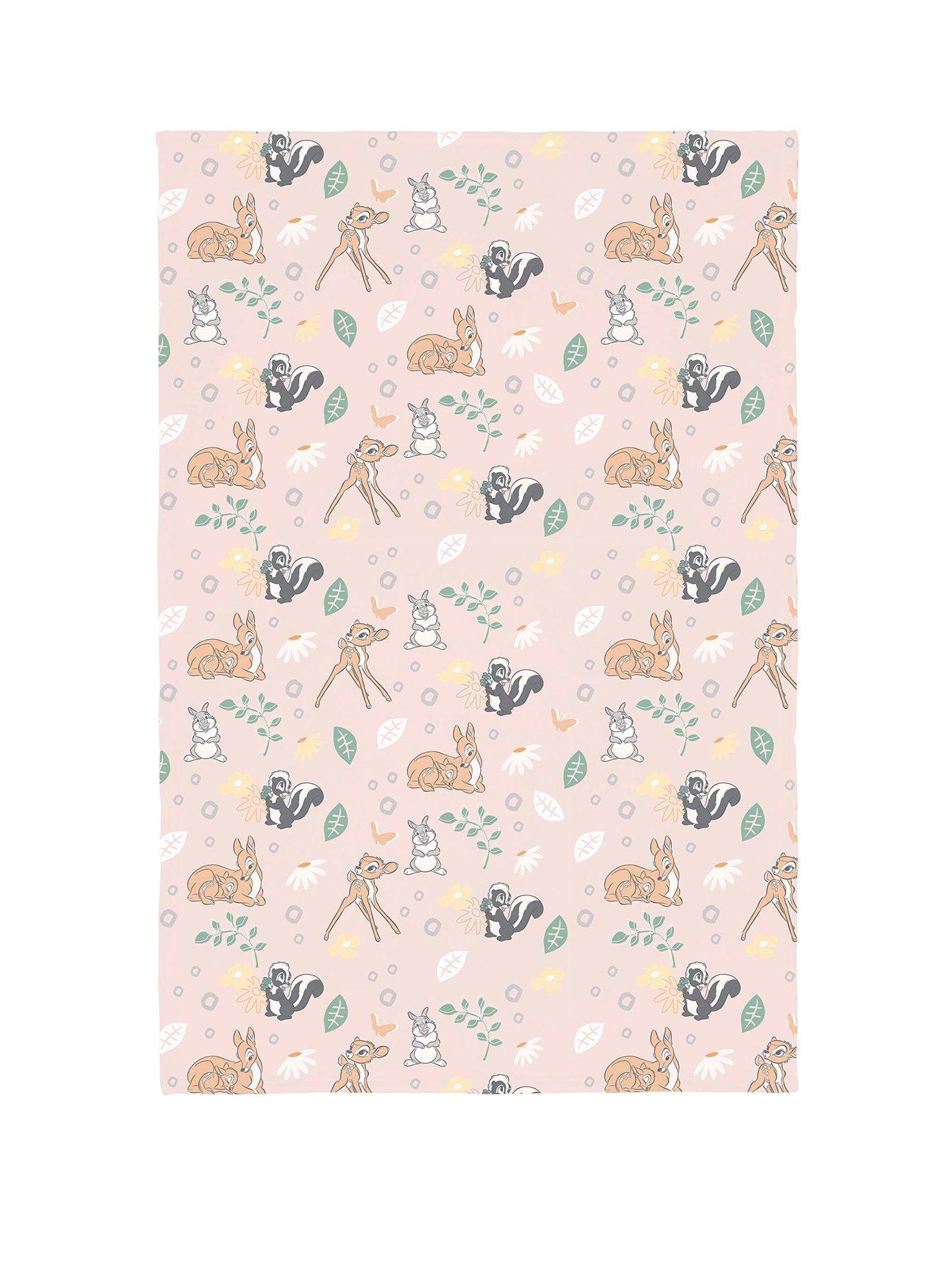 Bambi Meadow Pink Flannel R-blanket