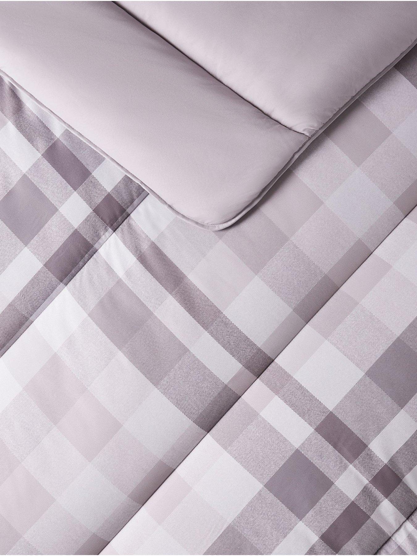 Image 4 of 5 of Night Lark Natural Check 10.5 Tog Coverless Duvet Set inlcudes Pillowcases - Natural