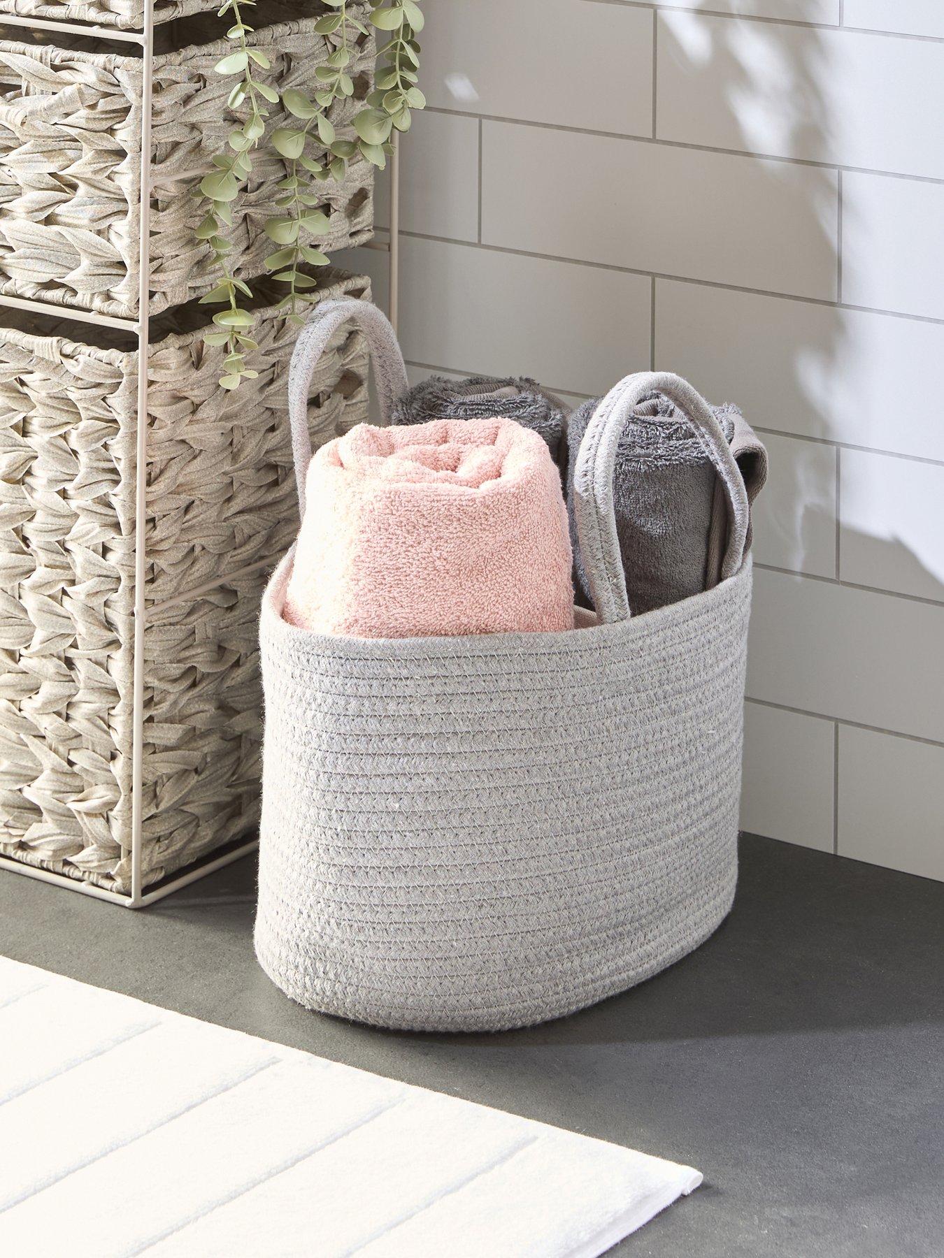 The Very Collection Grey Cotton Rope Caddy