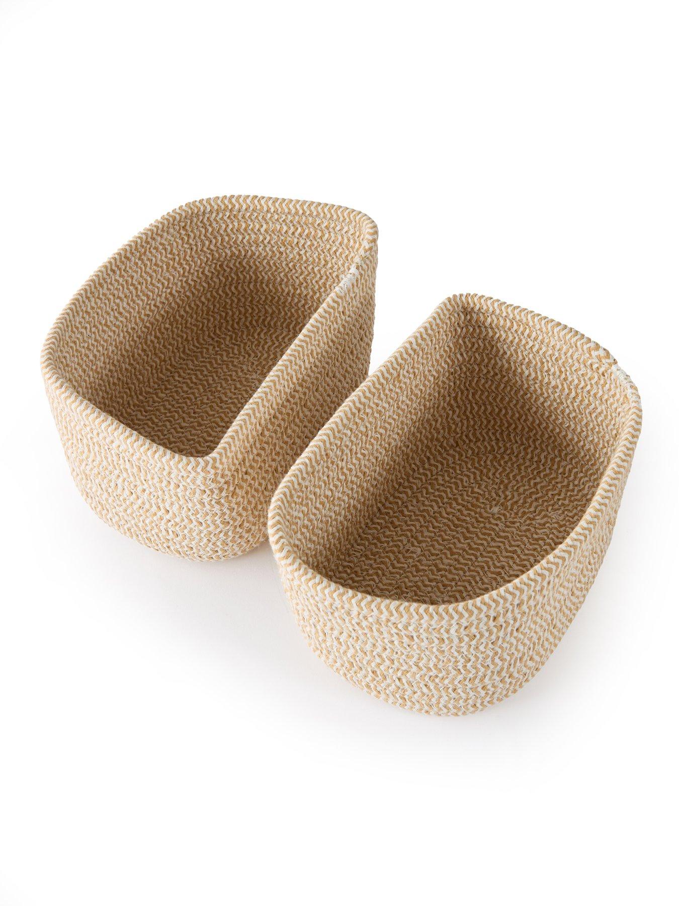 The Very Collection Set Of 3 Natural Cotton Rope Storage Baskets | Very