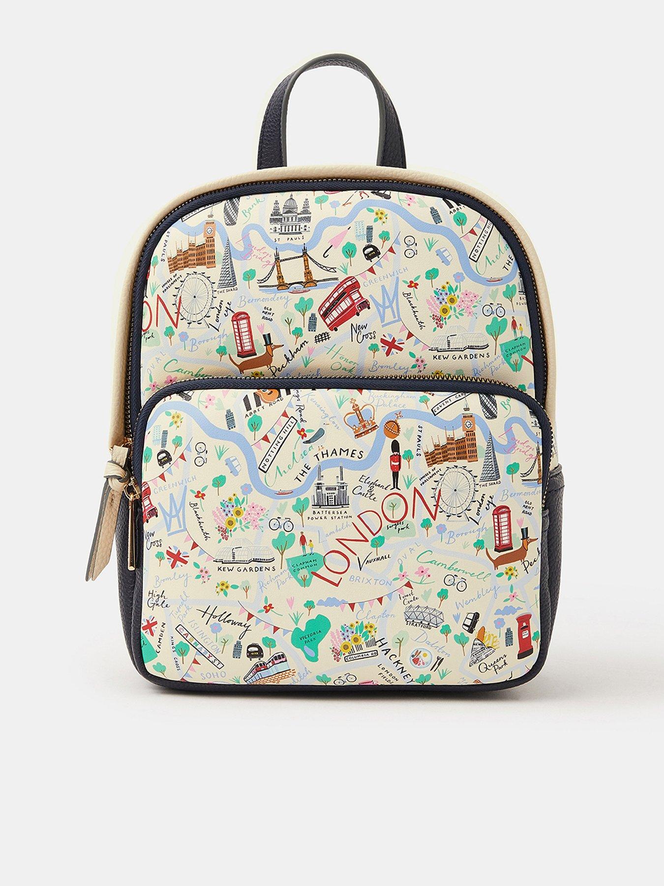 undefined Small London Map Print Backpack - Multi