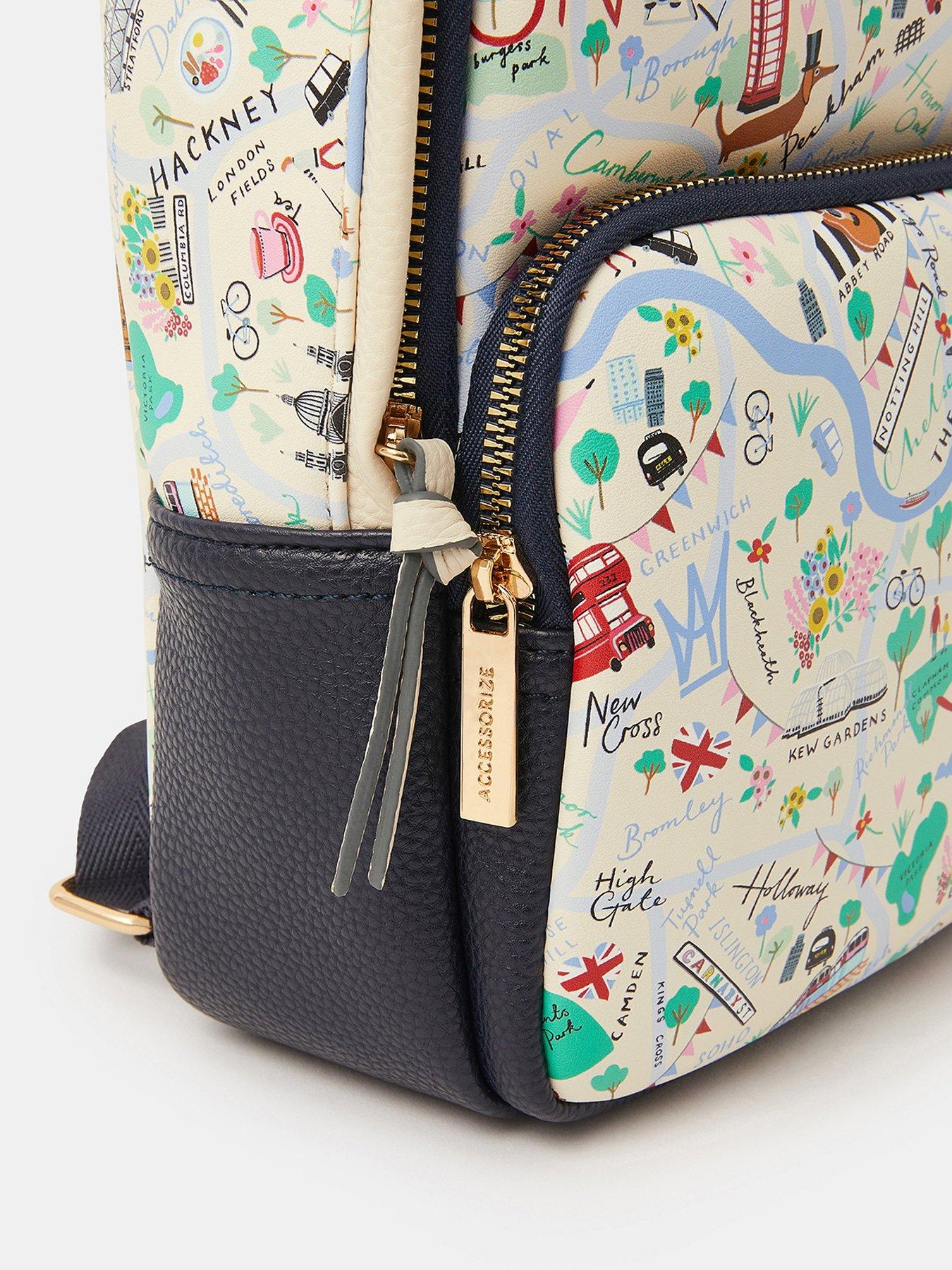 Accessorize Small London Map Print Backpack - Multi | Very