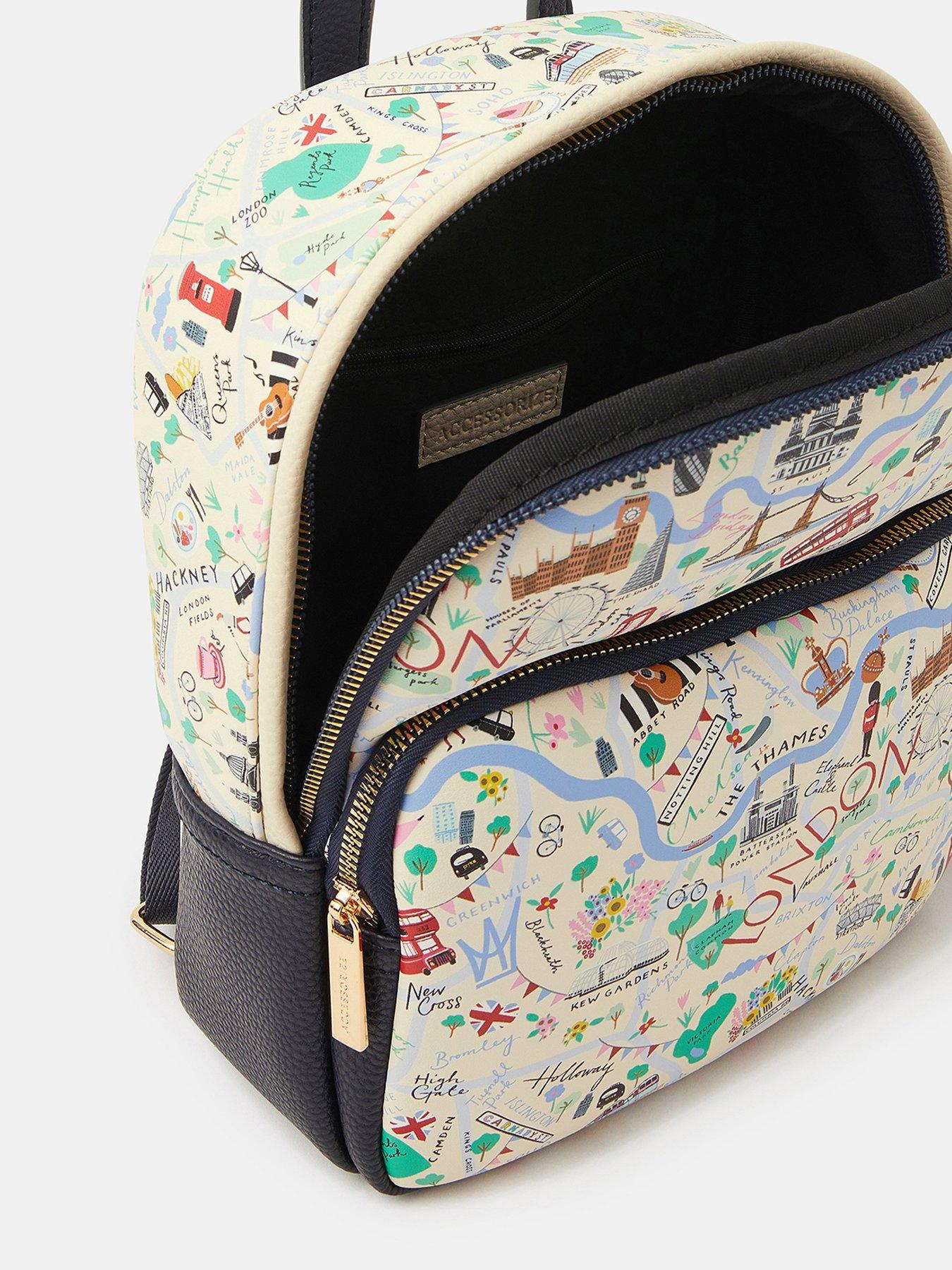 Accessorize Small London Map Print Backpack - Multi | Very