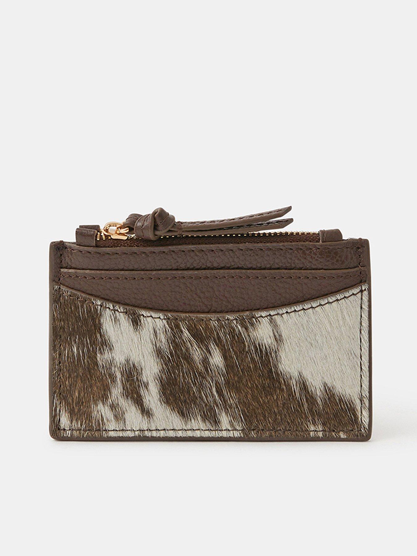 Accessorize Cow Leather Card Holder - Multi