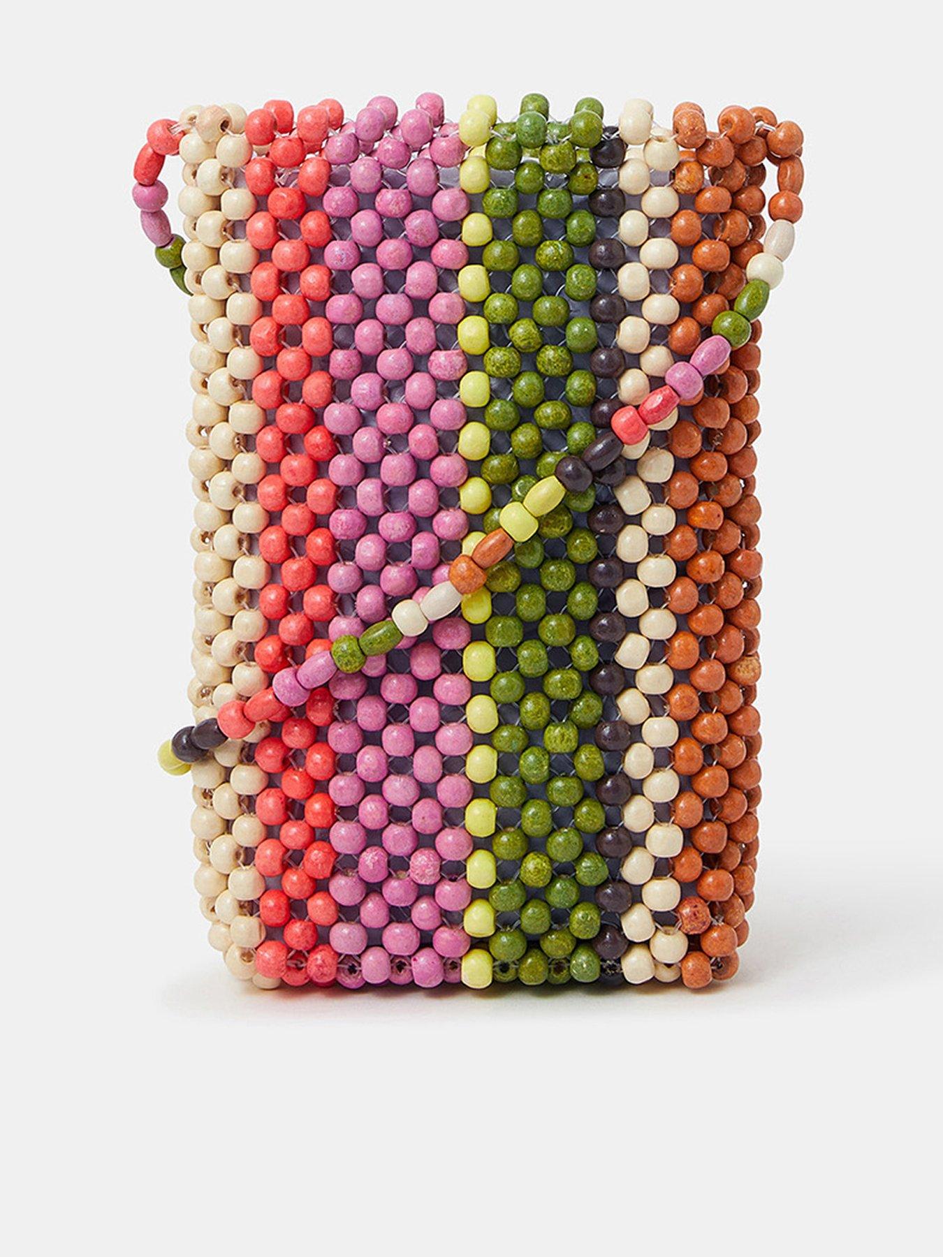 undefined Stripe Beaded Phone Bag - Multi