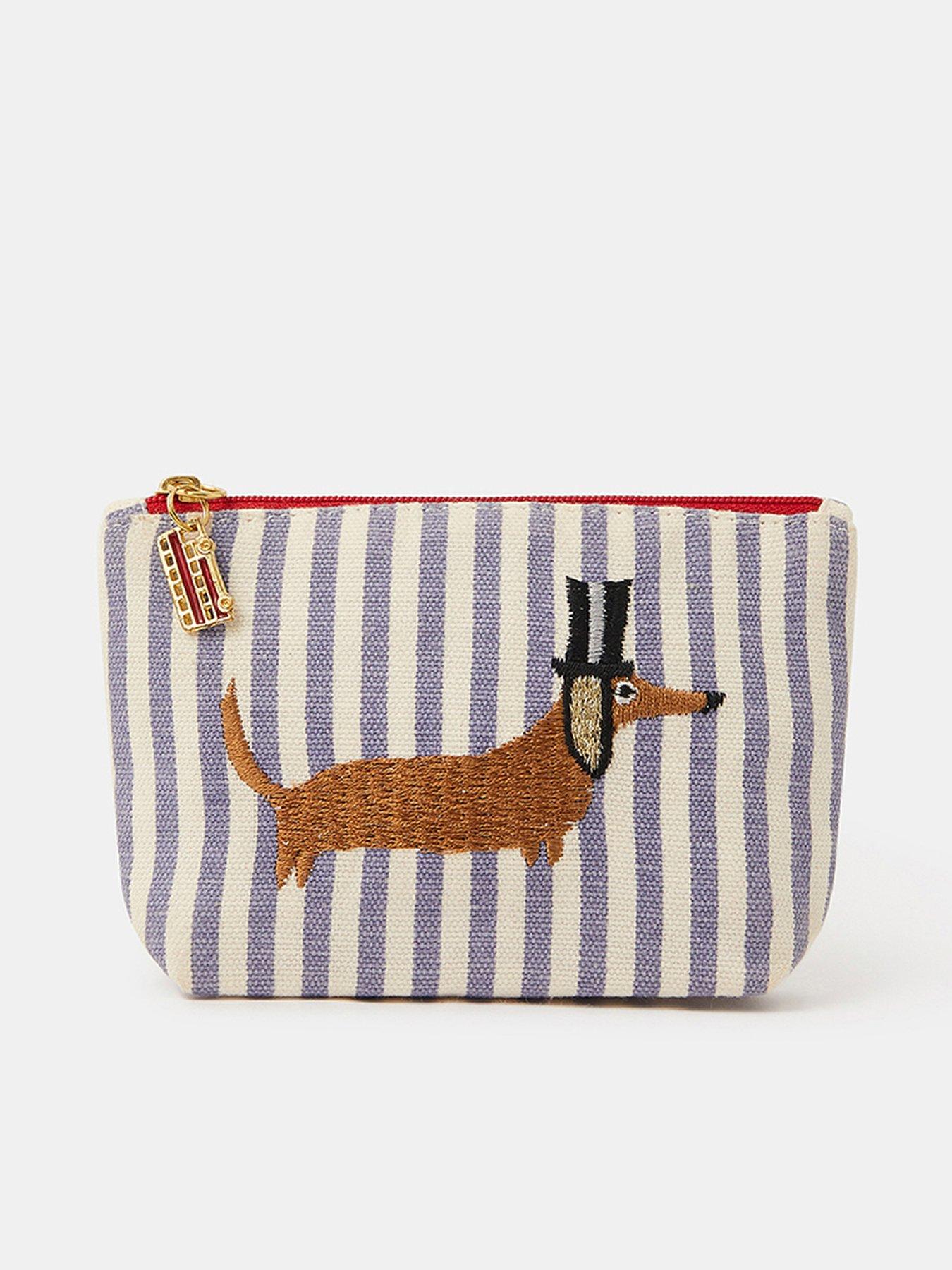 undefined Sausage Dog Stripe Coin Purse - Blue
