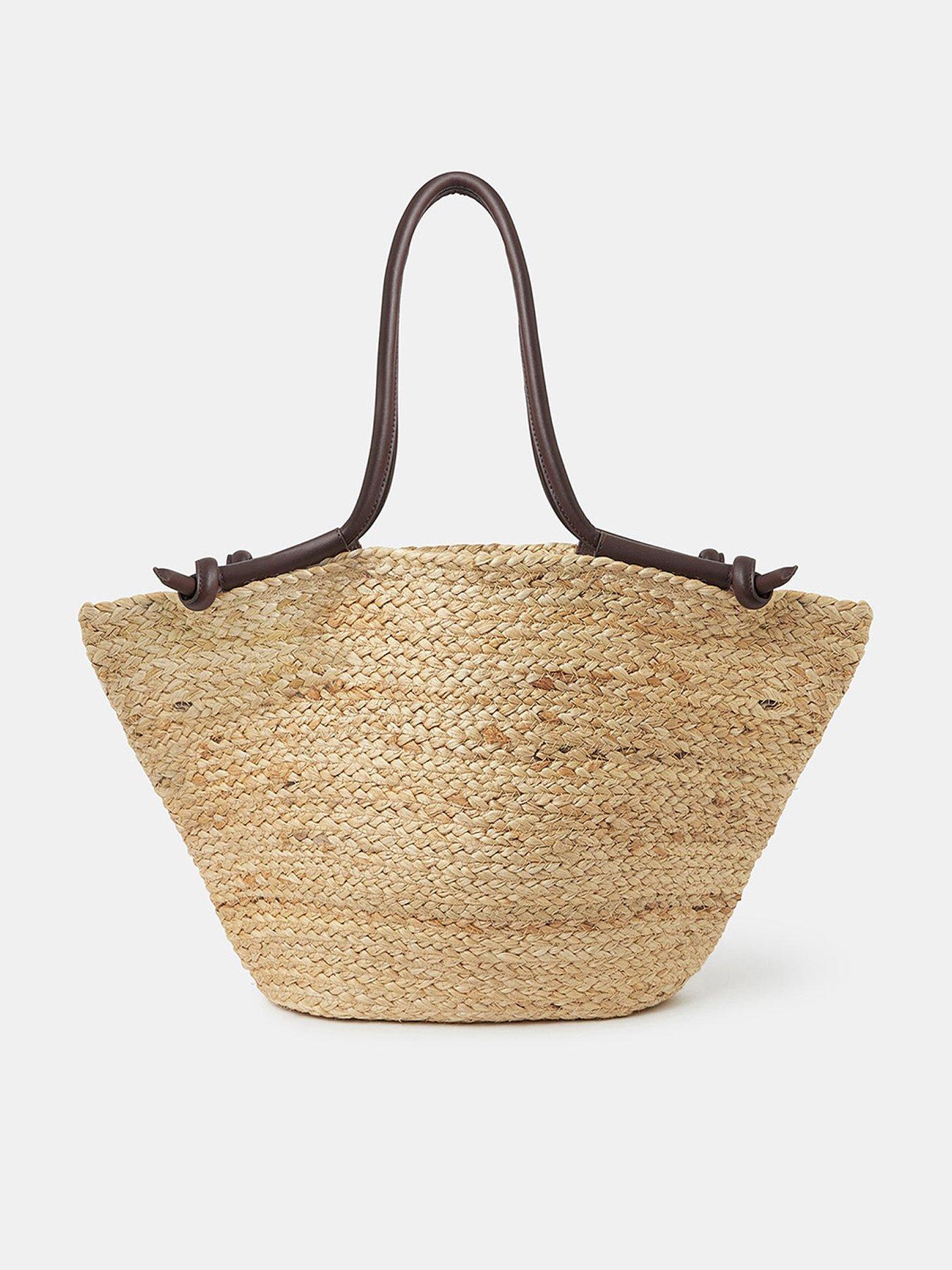 undefined Jute Basket Beach Bag - Natural