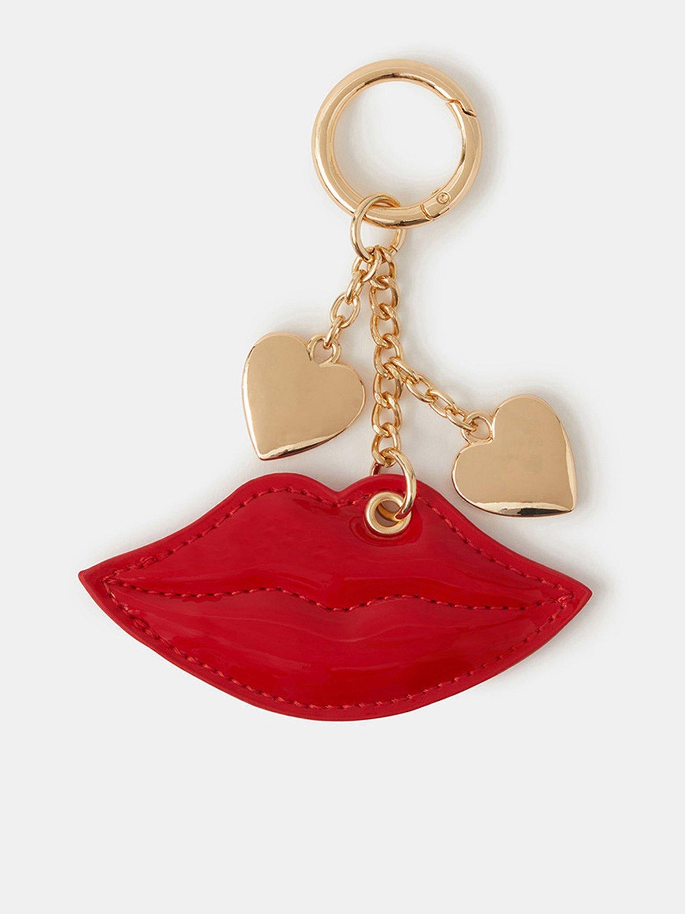 undefined Lips Bag Charm - Red