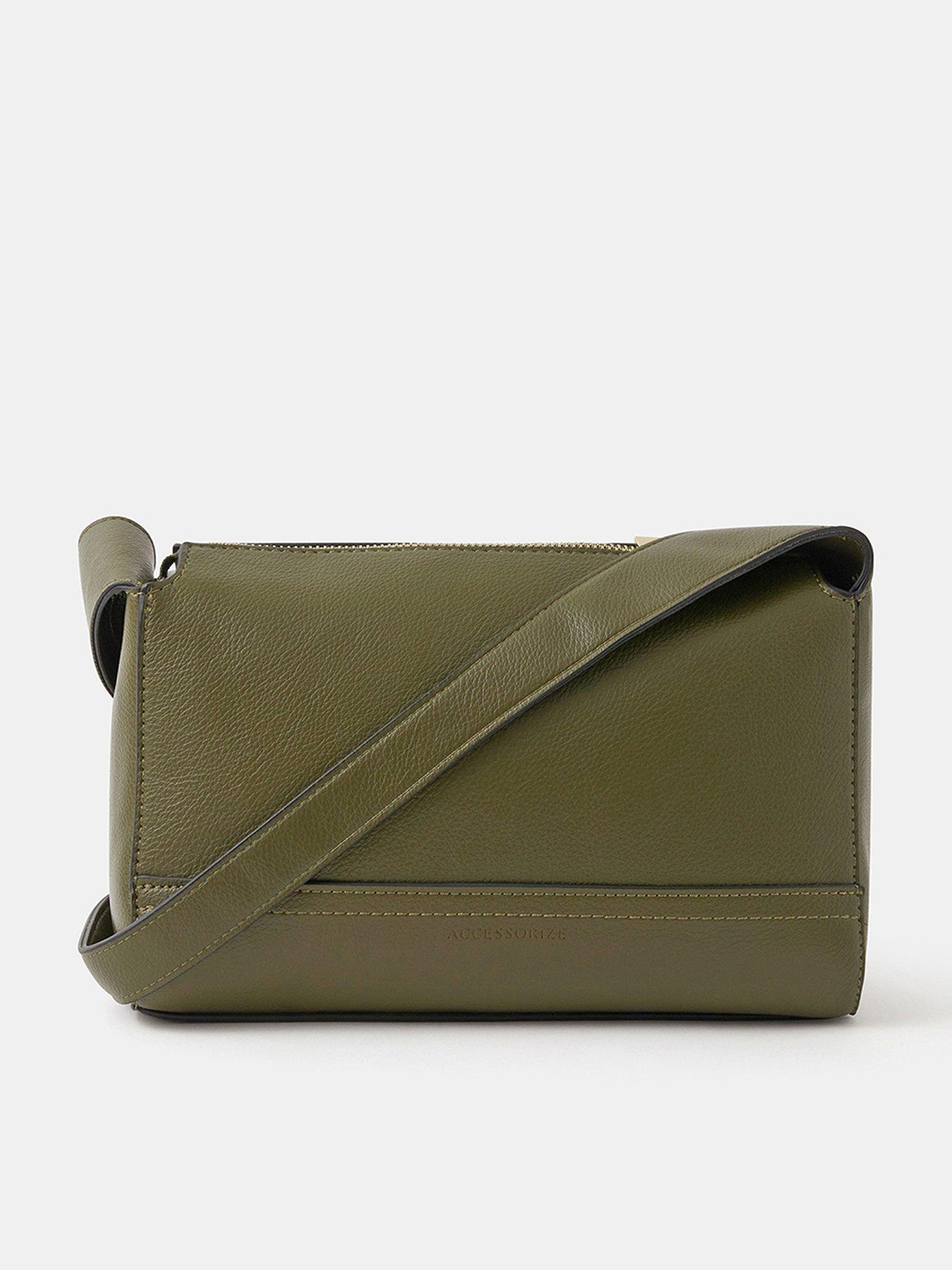 undefined Plain Crossbody Bag - Green