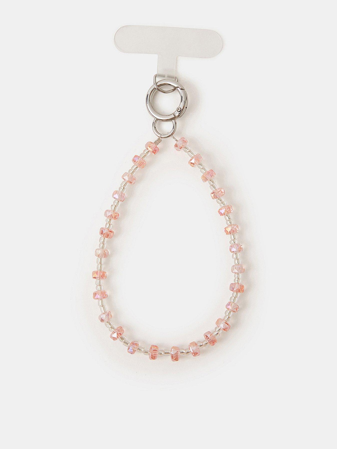 Accessorize Bead Phone Wrist Strap - Pink
