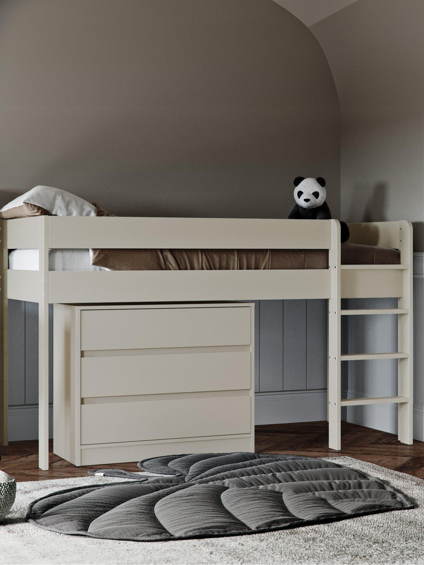 Image 1 of 3 of Little Acorns Kiko Single Midsleeper Bed - Cashmere