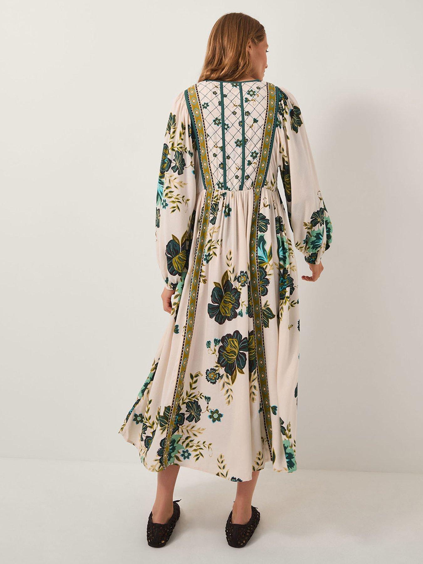 Image 2 of 4 of Monsoon Zenya Print Dress - Green