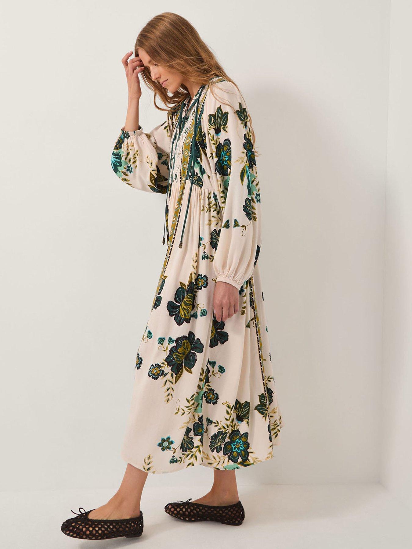 Image 3 of 4 of Monsoon Zenya Print Dress - Green