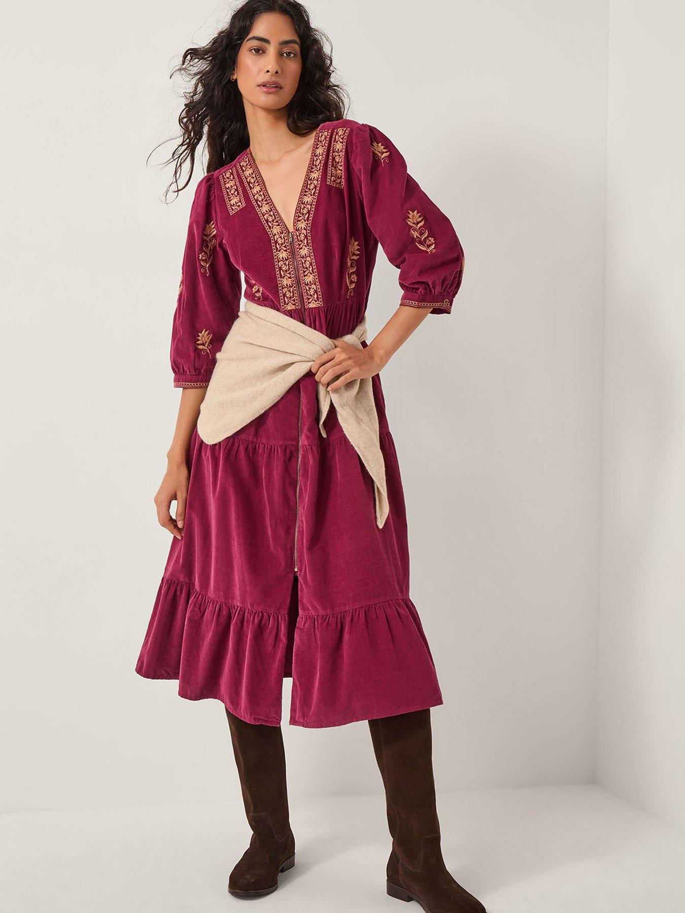 mia embroidered dress Joyfolie Women's Mia Maxi Boho Dress in Ivory, Large