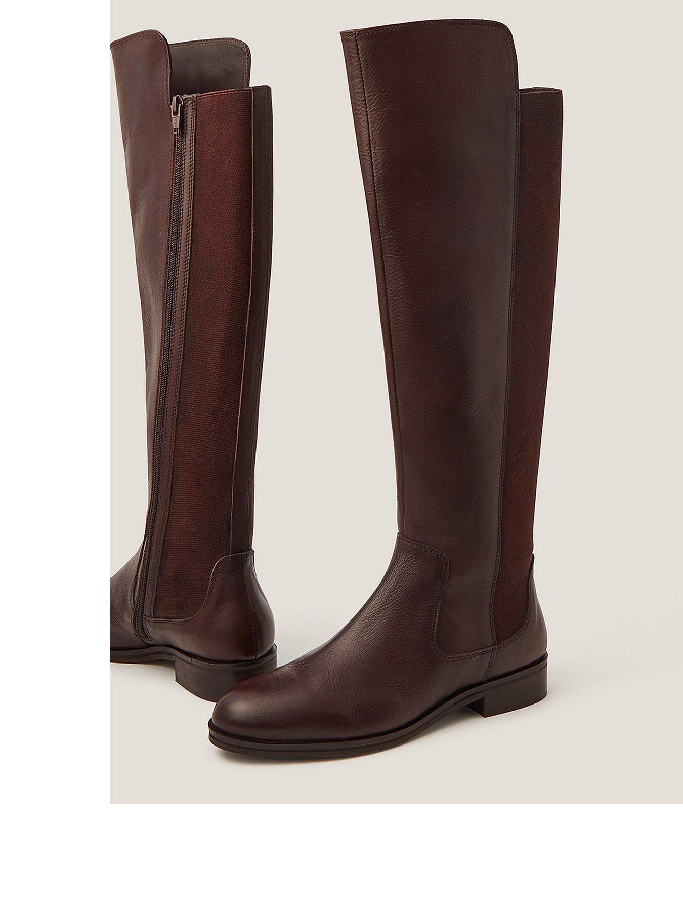 Monsoon Una Knee High Boot Chocolate Very